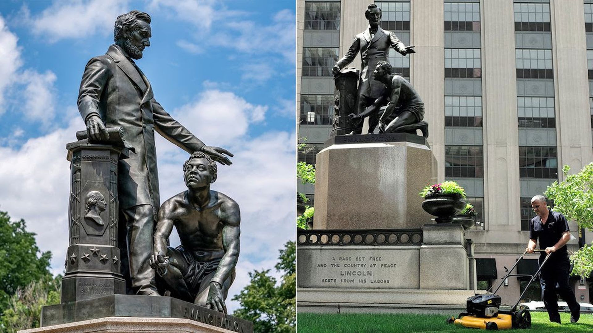 The twin Emancipation Memorials in Boston and D.C.