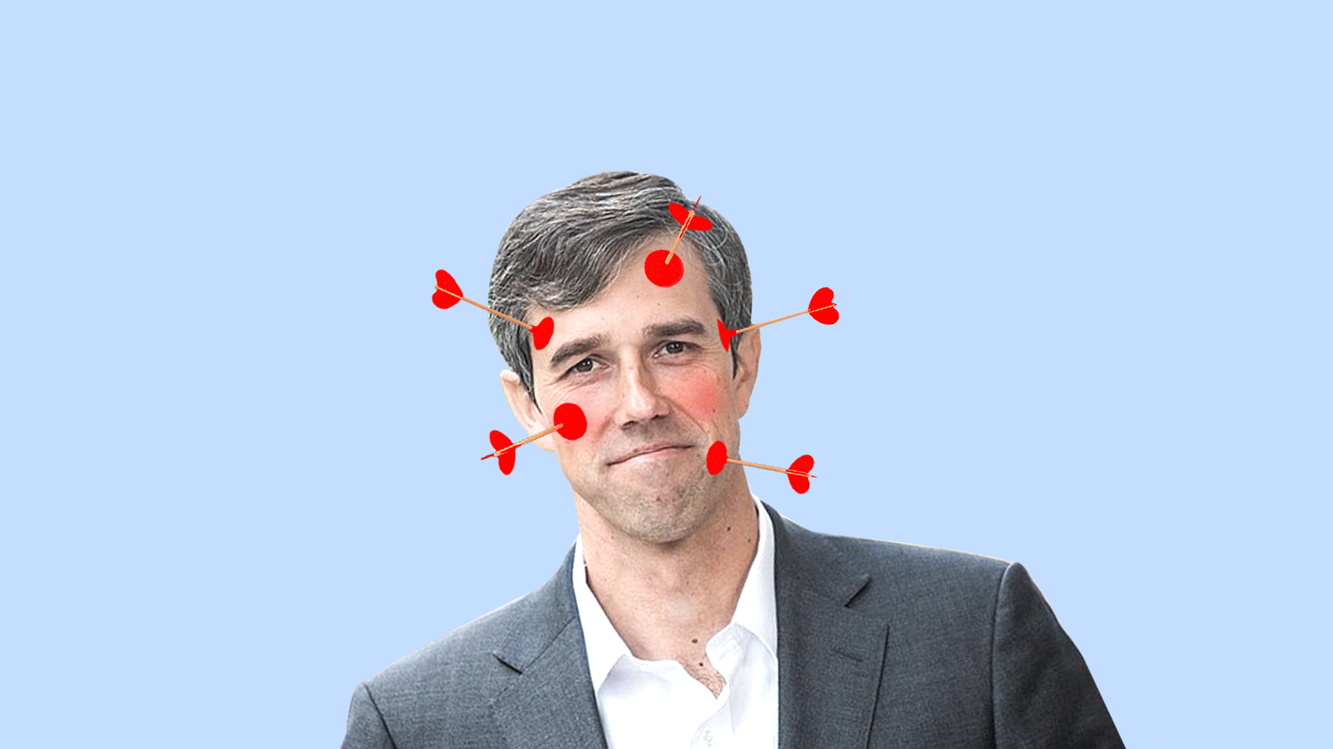 Illustration of Beto O'Rourke with an instagram filter