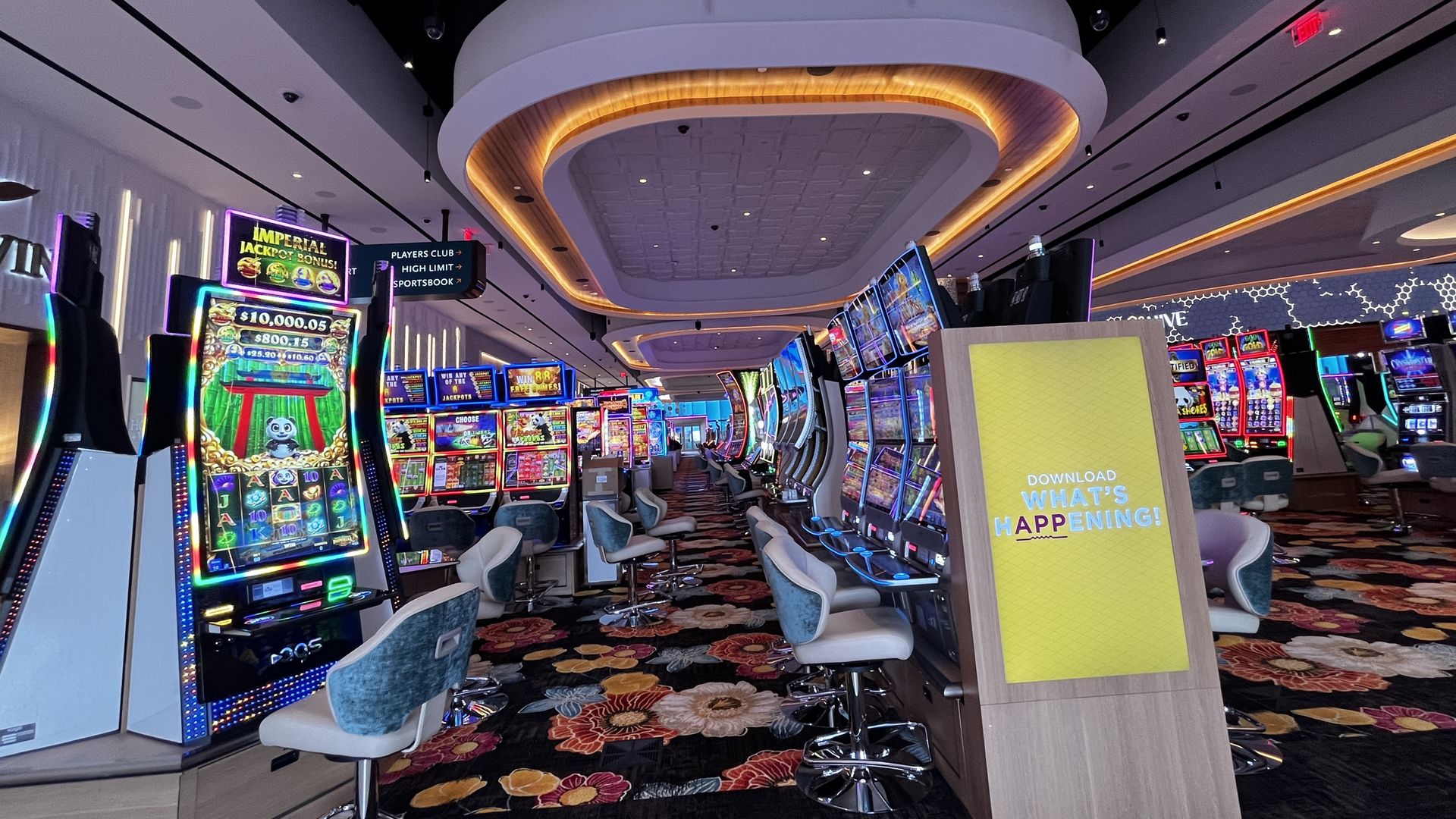 A casino floor.
