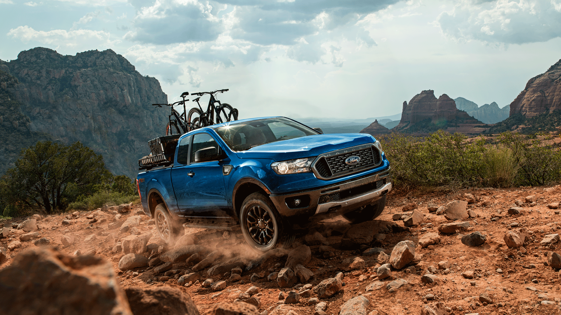 Image of Ford Ranger FX4 on a rocky trail