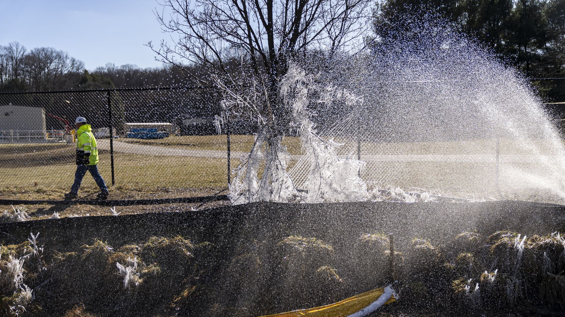 Photo of water getting filtered out of a creek