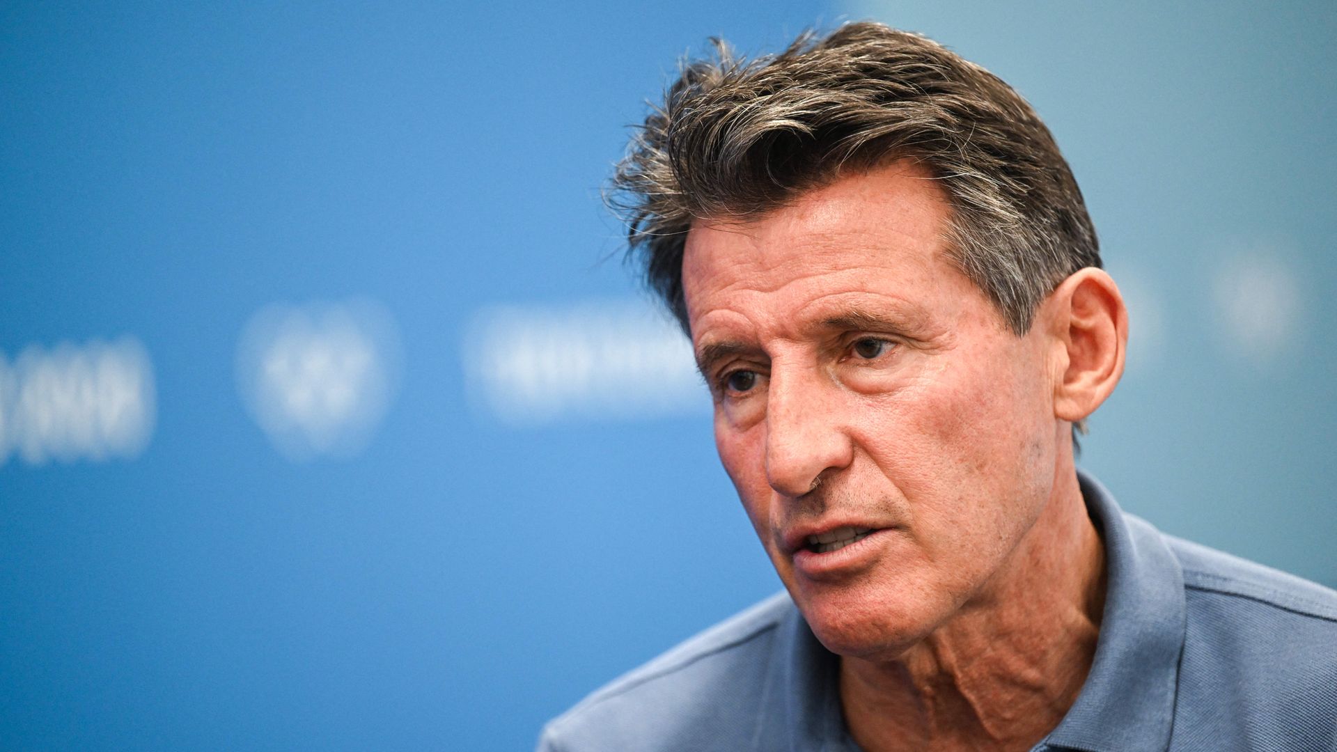 World Athletics chief Sebastian Coe speaks during an interview with AFP at the Main Press Centre (MPC) of the Tokyo 2020 Olympic Games in Tokyo on July 27, 2021.