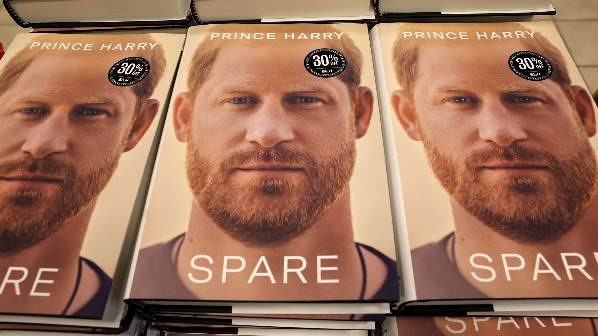 Prince Harry's memoir Spare is offered for sale at a Barnes & Noble store on January 10, 2023 in Chicago, Illinois.