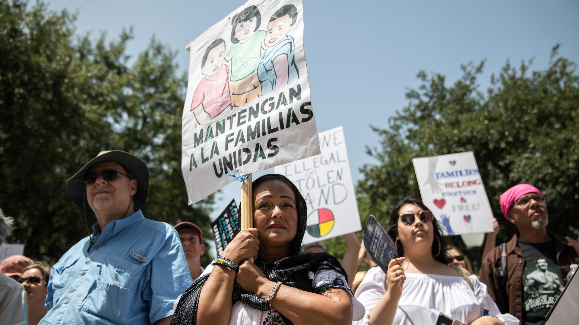 Demonstrators at a rally last year in Texas against the Trump administration's immigration policies. 