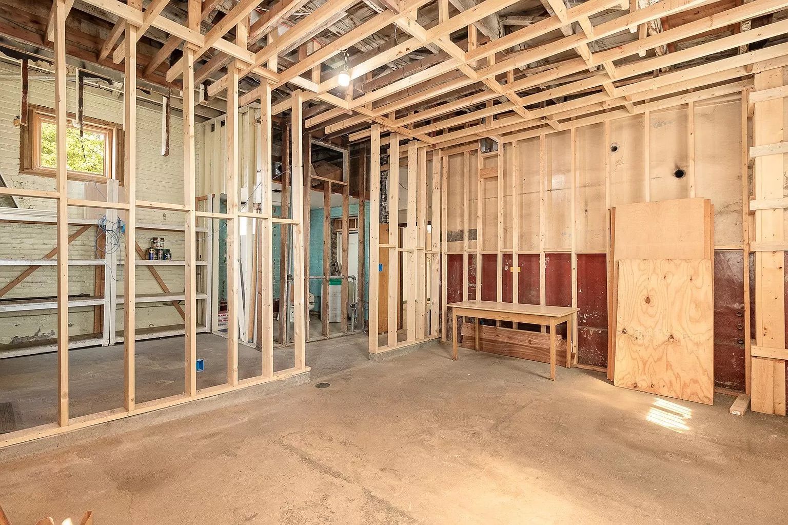 A house under construction.