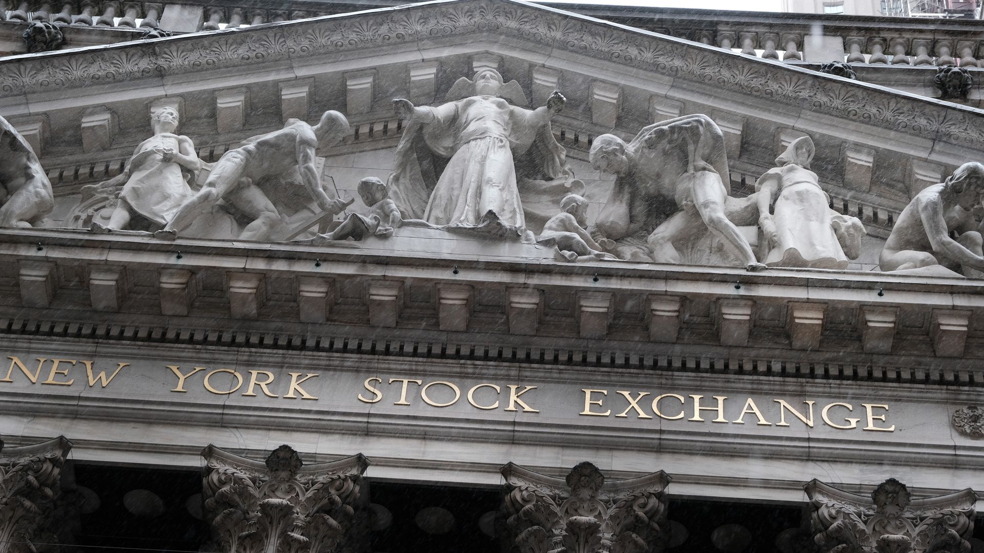 A photo of the New York Stock Exchange.