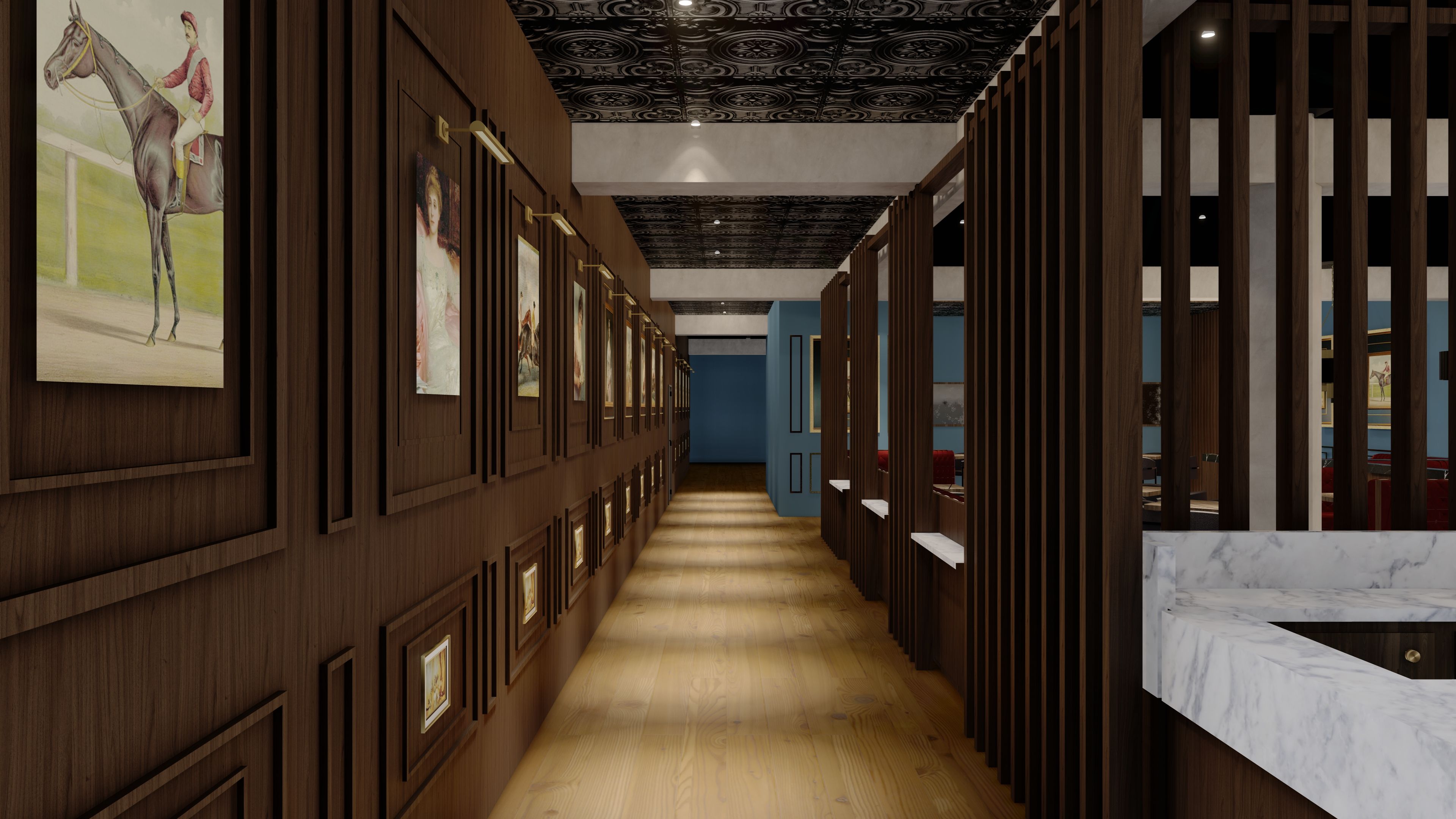 BAR ONE Lounge at The Stuward.  Rendering: Courtesy of Southwick Architecture + Interiors