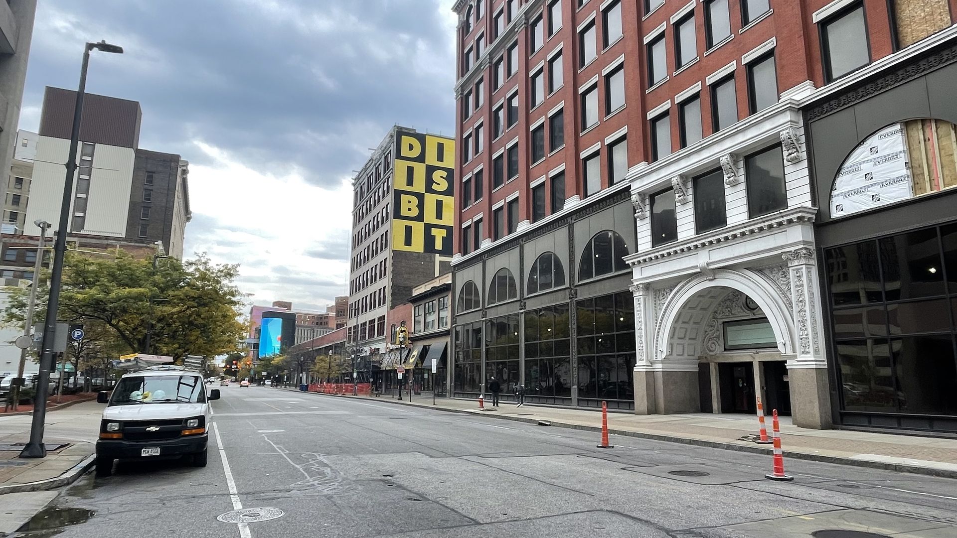 Photo of a city street in Cleveland