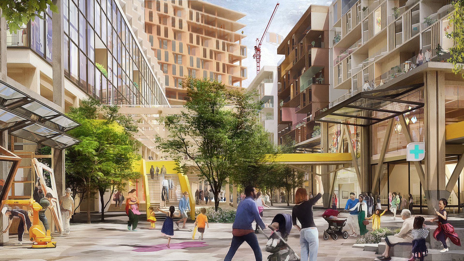 Rendering of Quayside, Sidewalk Labs' planned urban neighborhood in Toronto