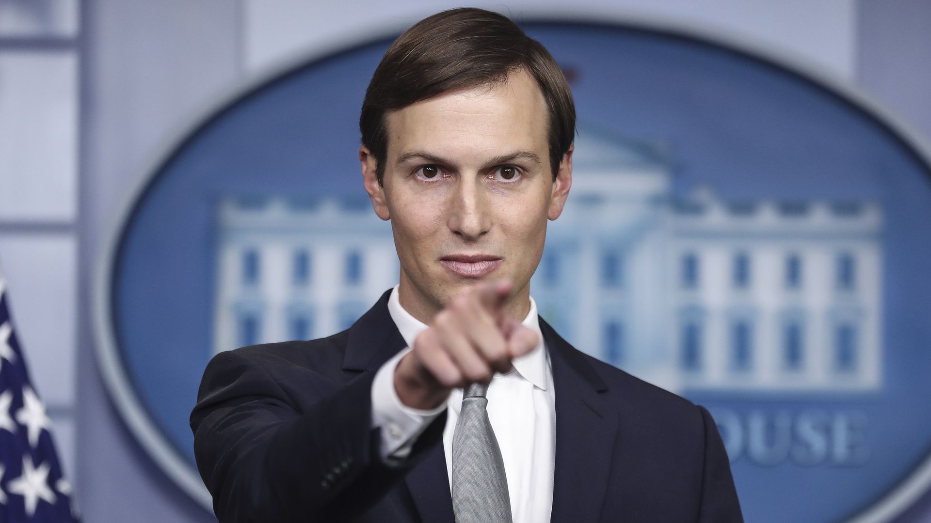 Jared Kushner, senior White House adviser, speaks during a news conference in the James S. Brady Press Briefing Room at the White House in Washington, D.C