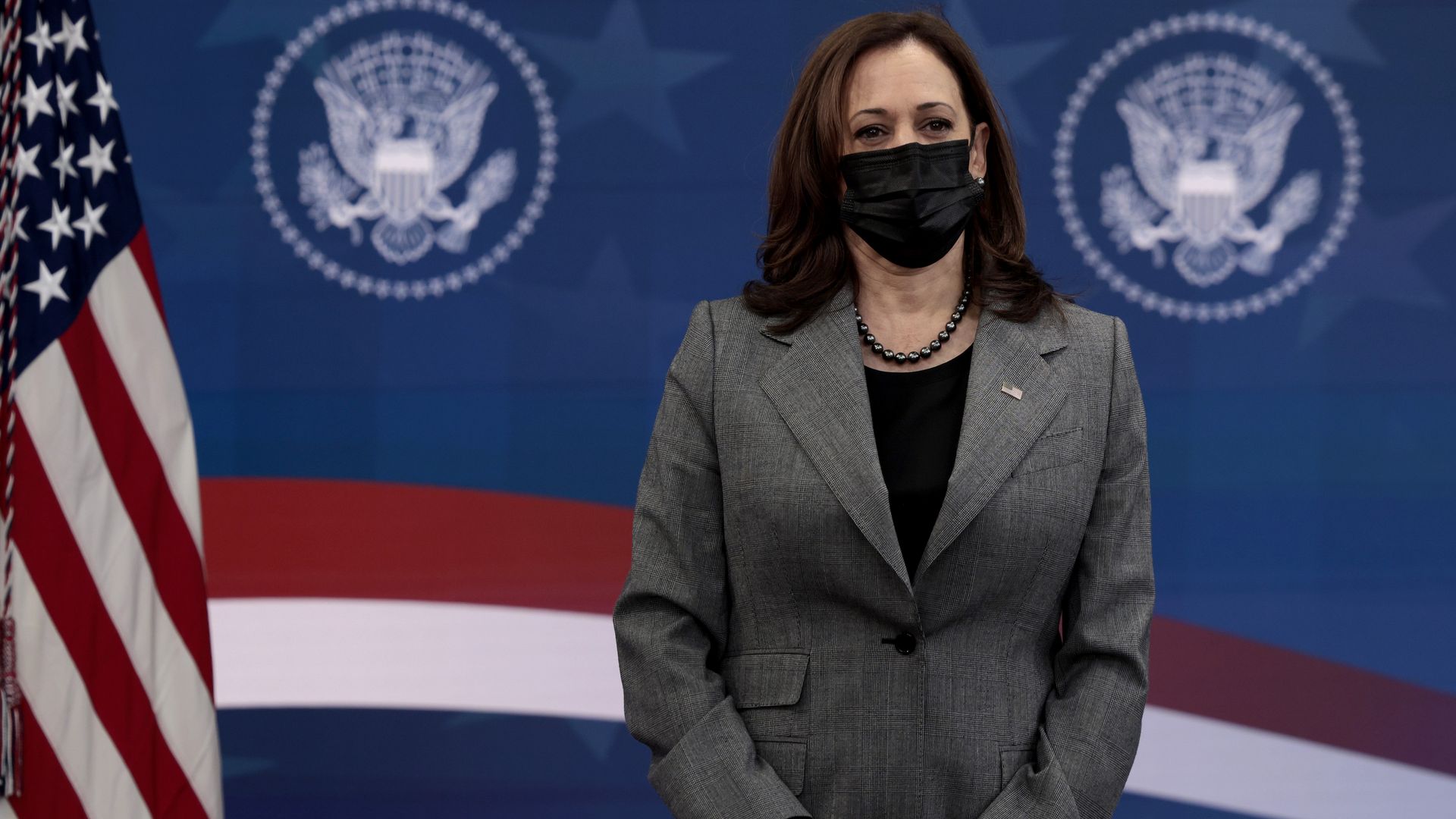 Vice President Kamala Harris at the Eisenhower Executive Office Building in November.