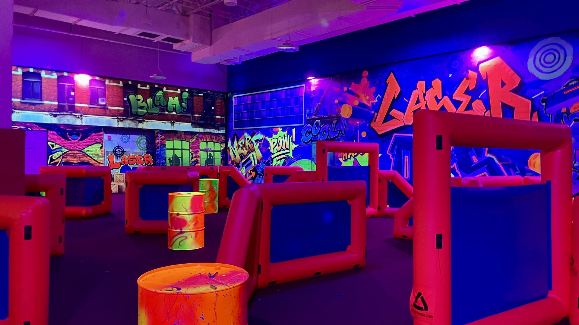 The indoor Nerf arena.