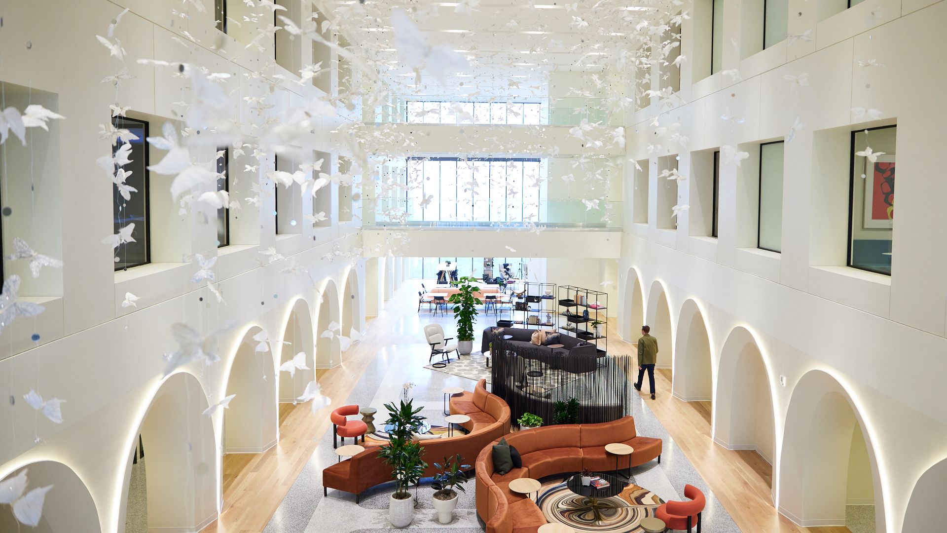 A central gallery at Neiman Marcus' new corporate hub offices in Dallas.