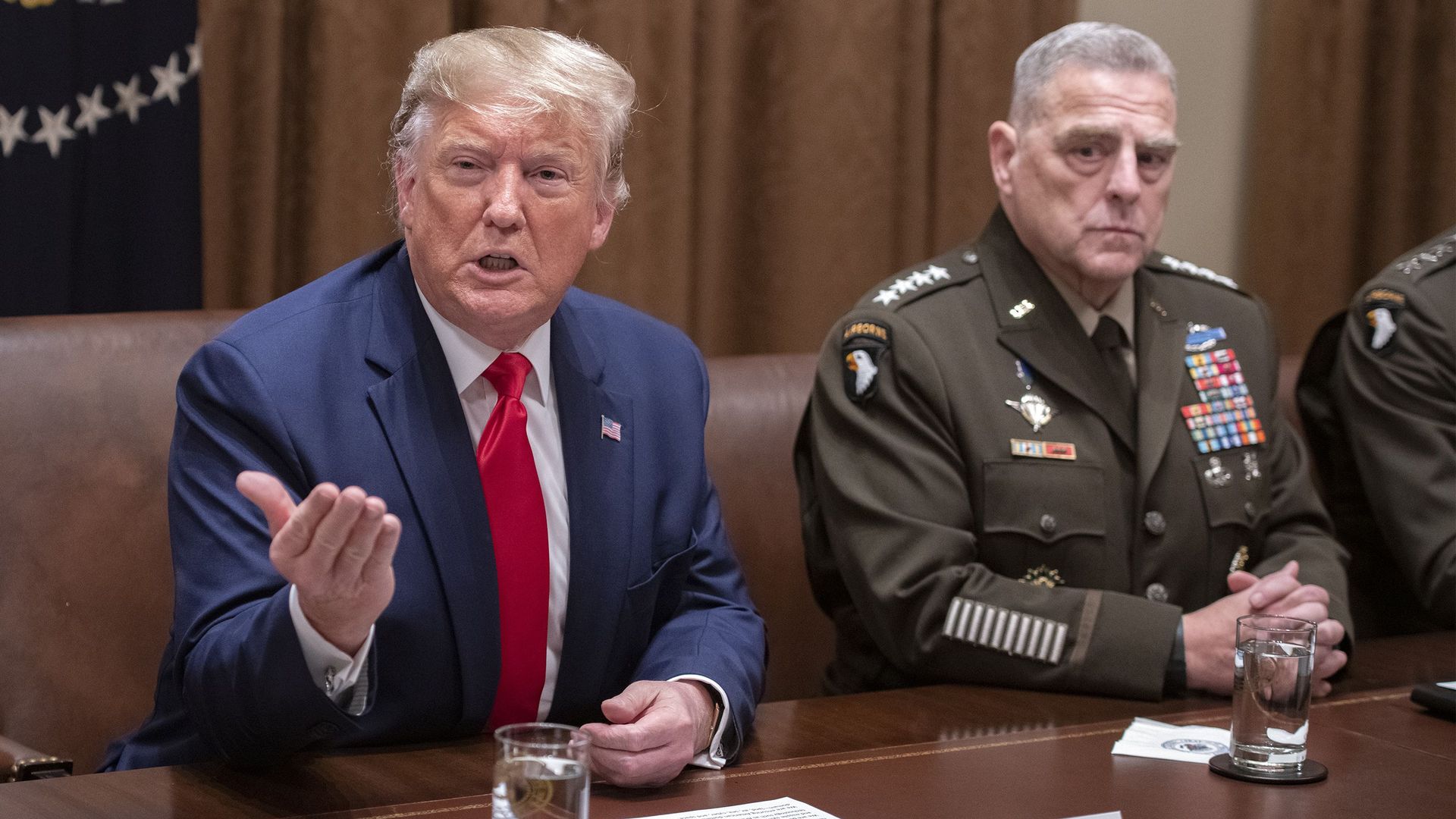 President Trump with Gen. Mark Milley on Oct. 7, 2019