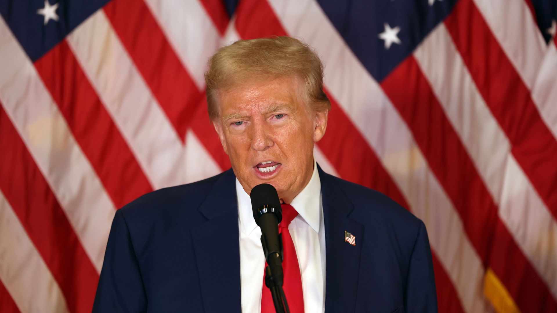 Republican presidential nominee, former U.S. President Donald Trump speaks during a press conference at Trump Tower on September 06, 2024 in New York City. Trump held a press conference hours after attending a federal appeals court attempting to get a new trial after a jury found he sexually abused 