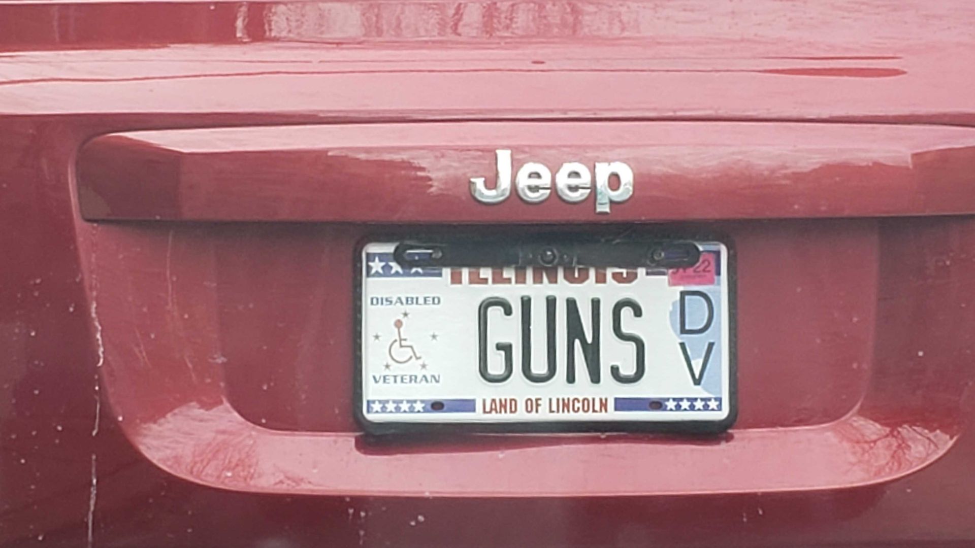 License plate that says GUNS