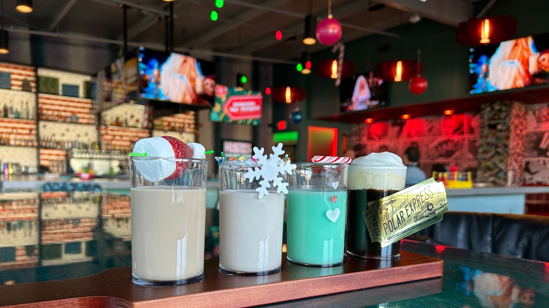 Festive martini flight