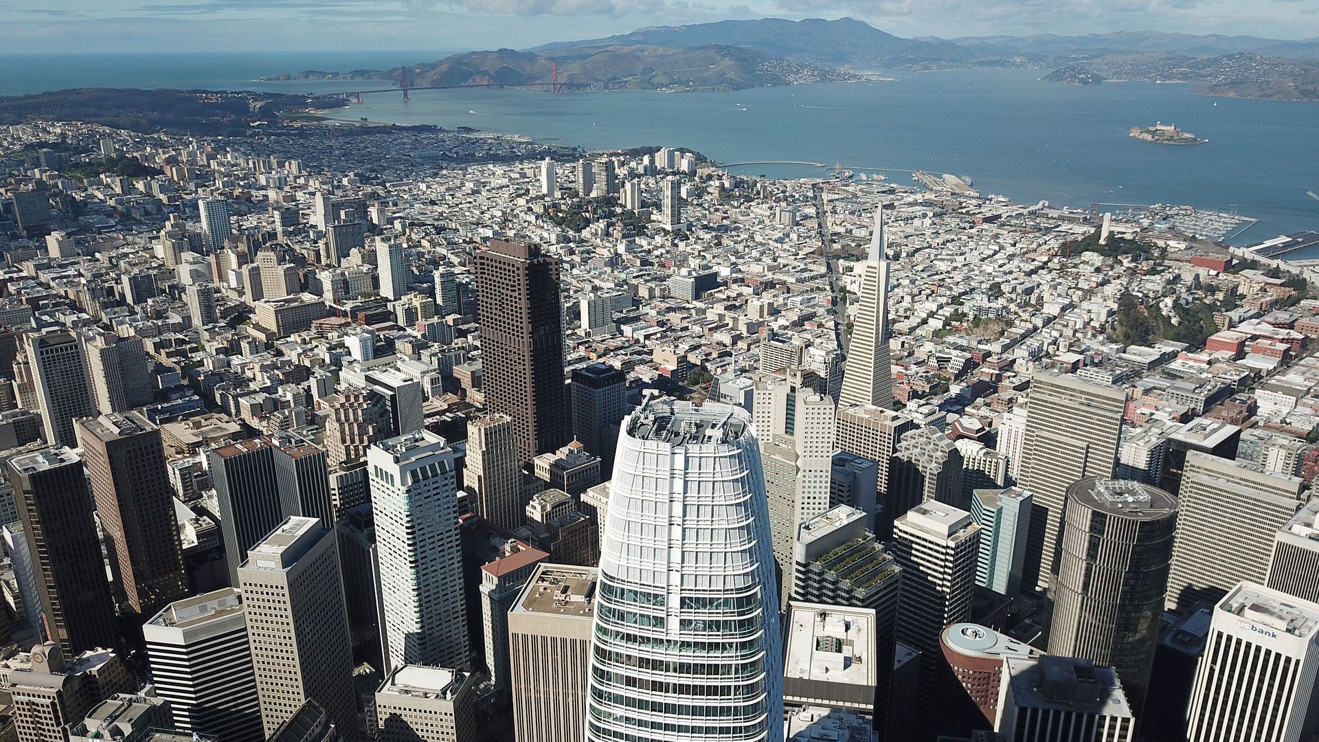 Aerial photo of downtown San Francisco