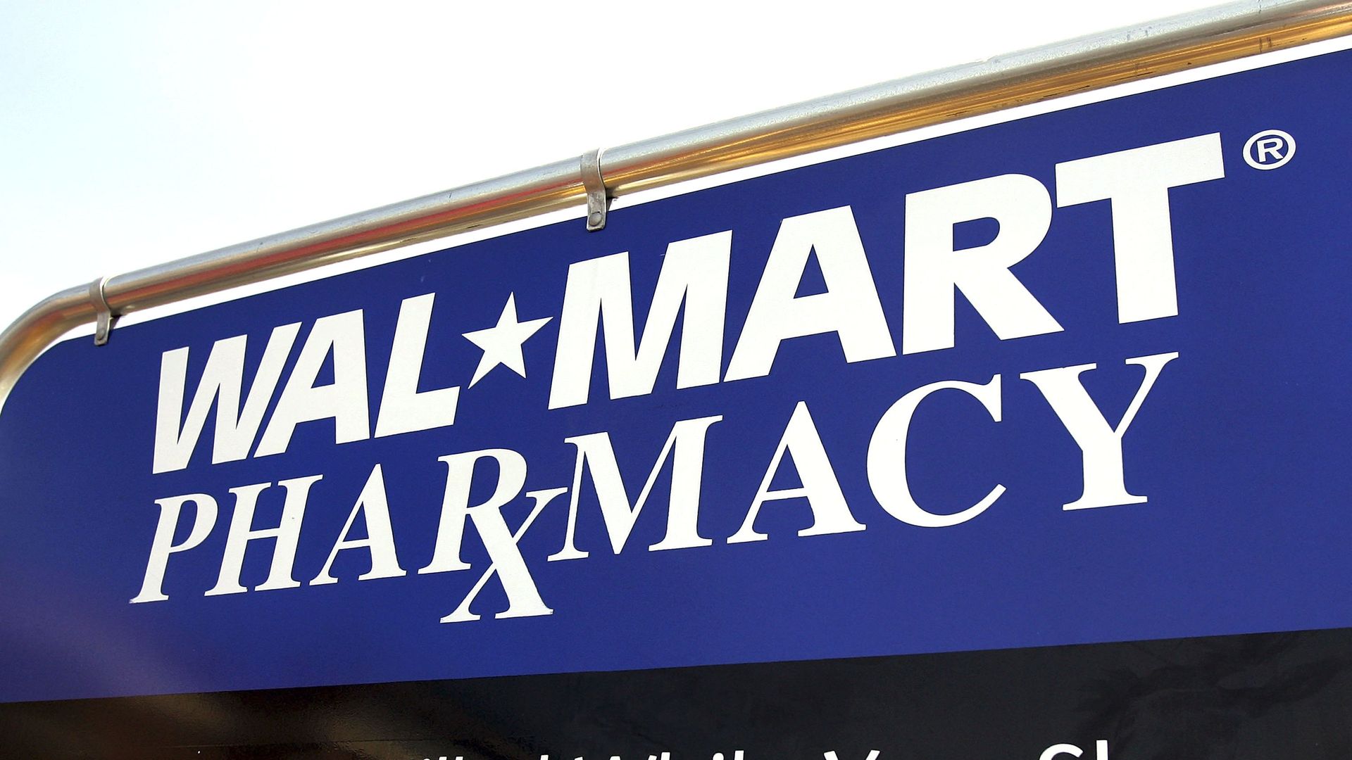 A sign for WalMart pharmacy