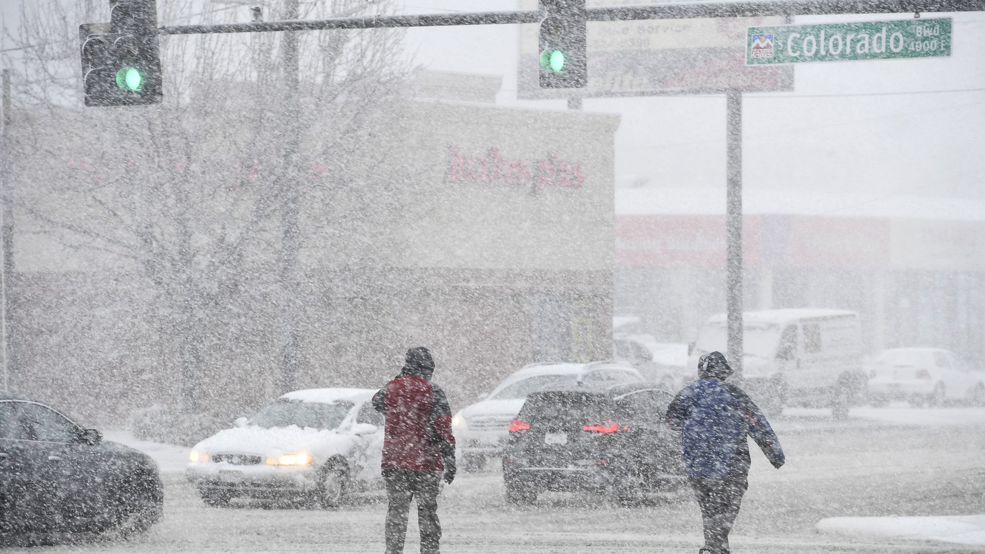 A snowstorm in Denver
