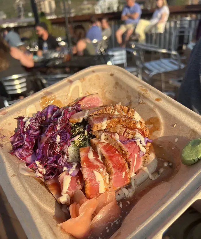 ahi tuna rice wagon food truck bryson city