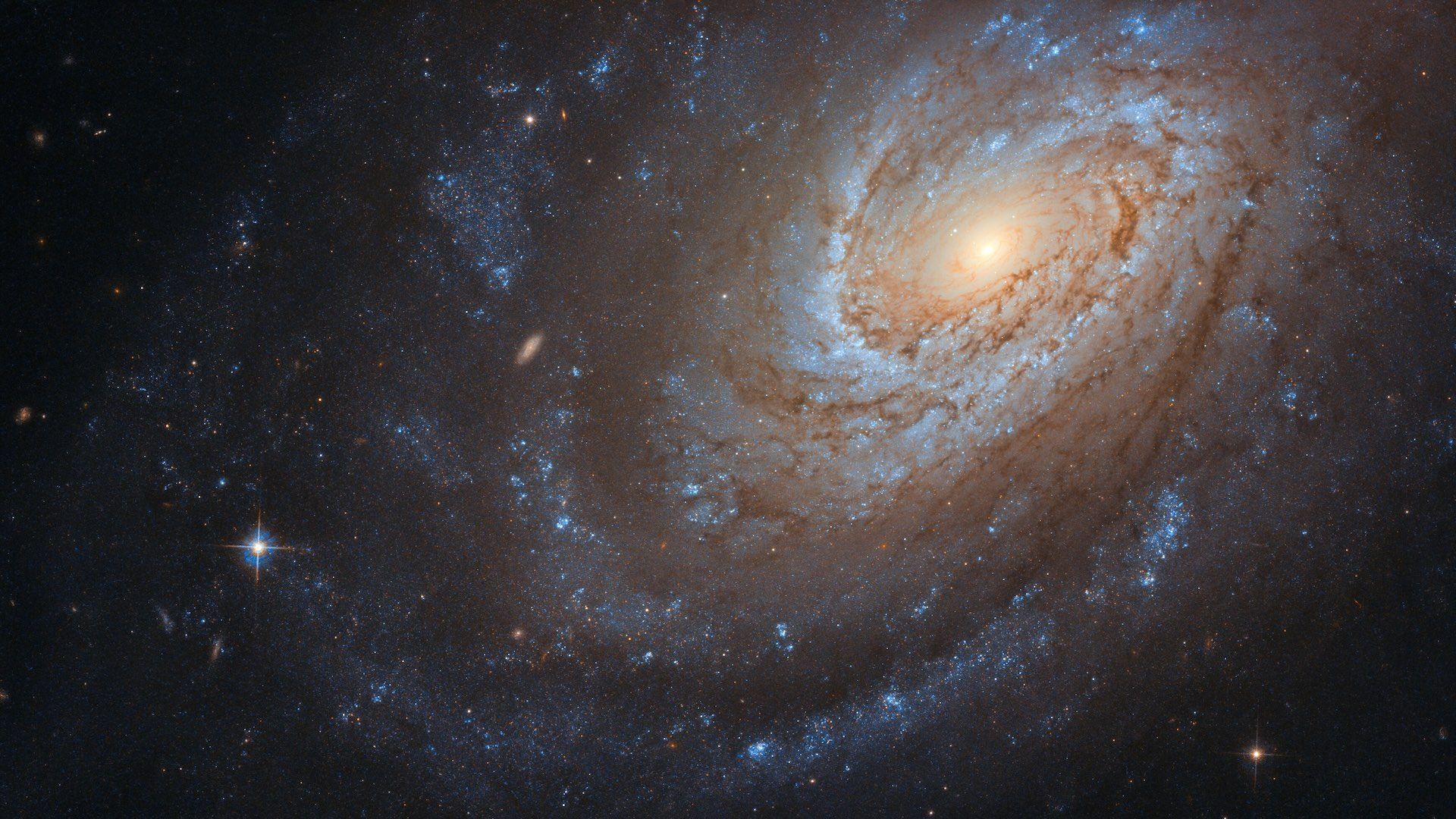 A galaxy seen by the Hubble Space Telescope