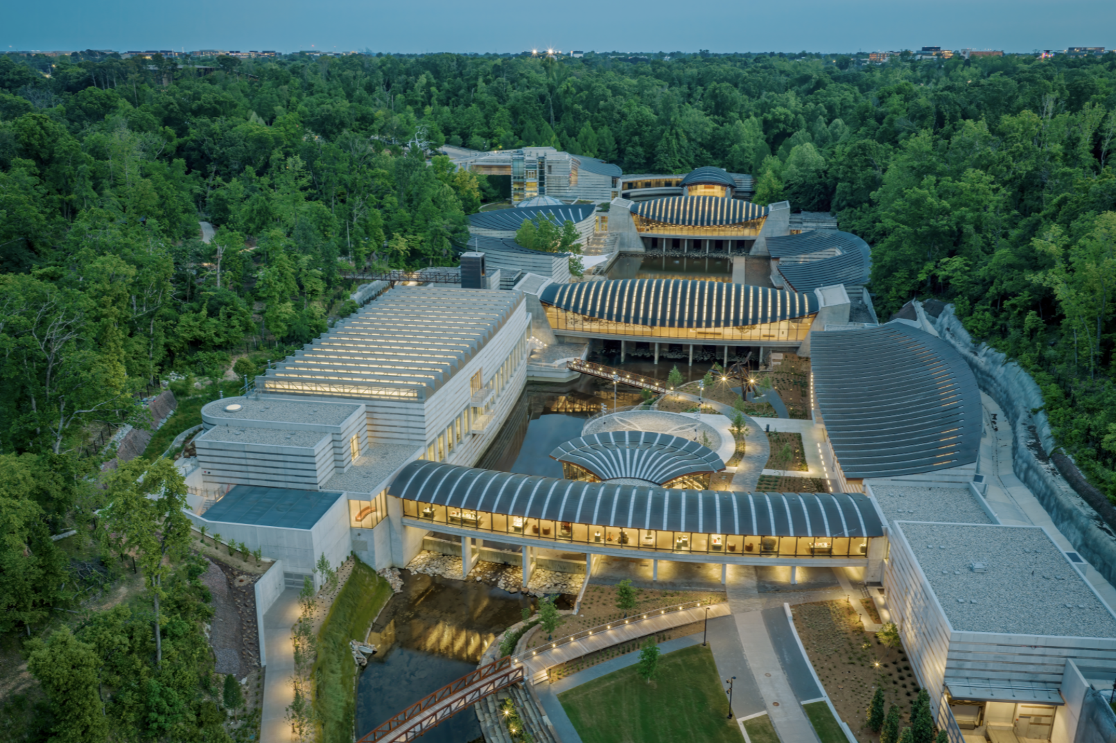 aerial photo of expanded museum