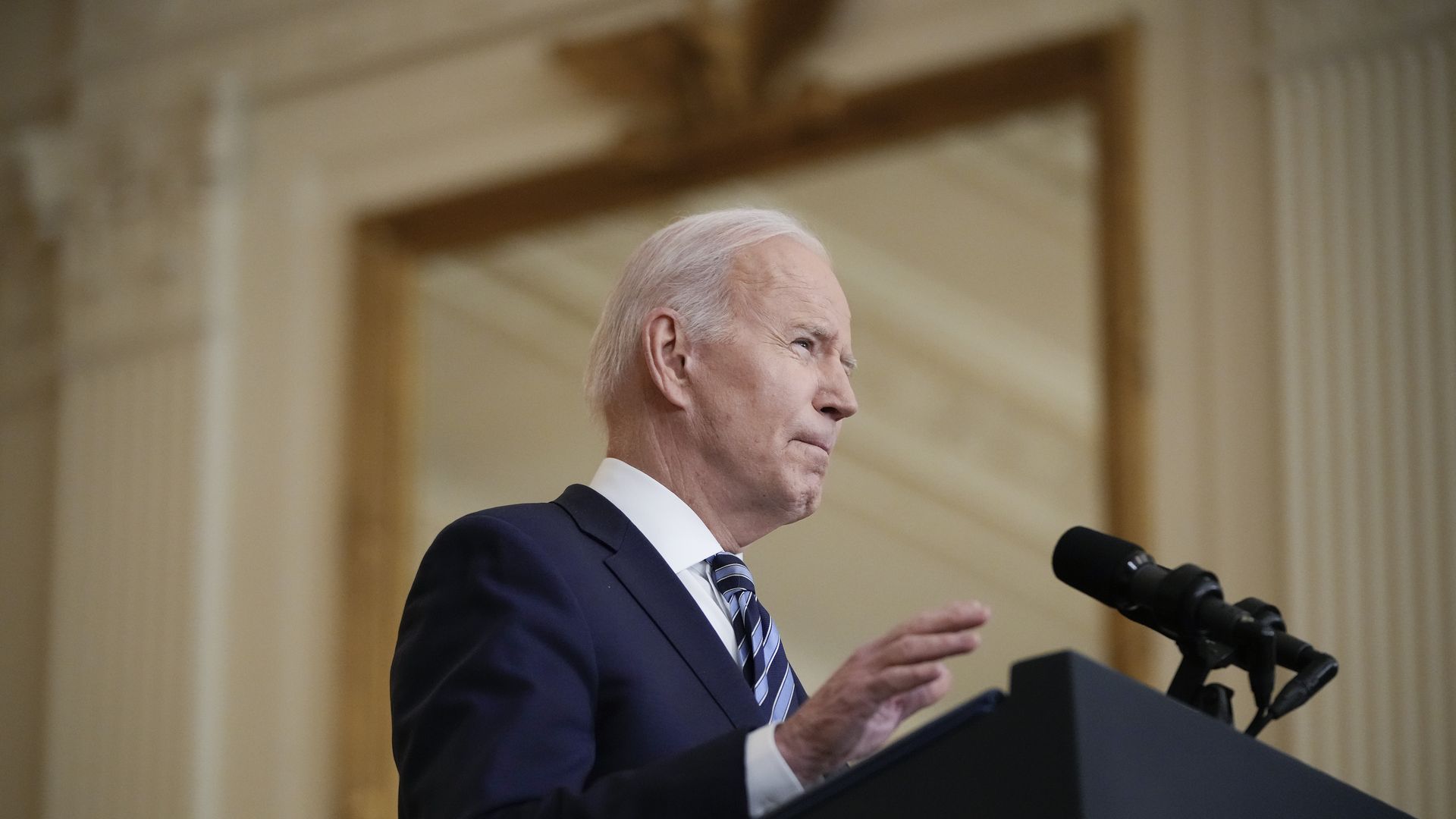 Photo of Joe Biden speaking from a podium