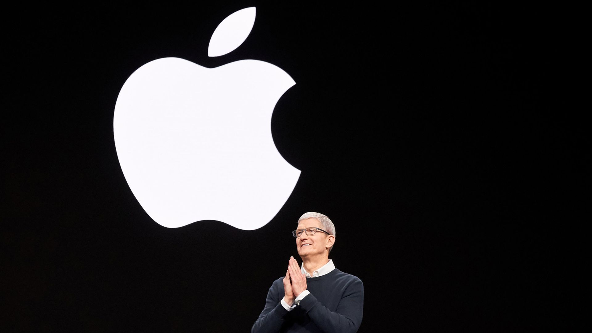 Apple CEO Tim Cook, speaking at a March press event.