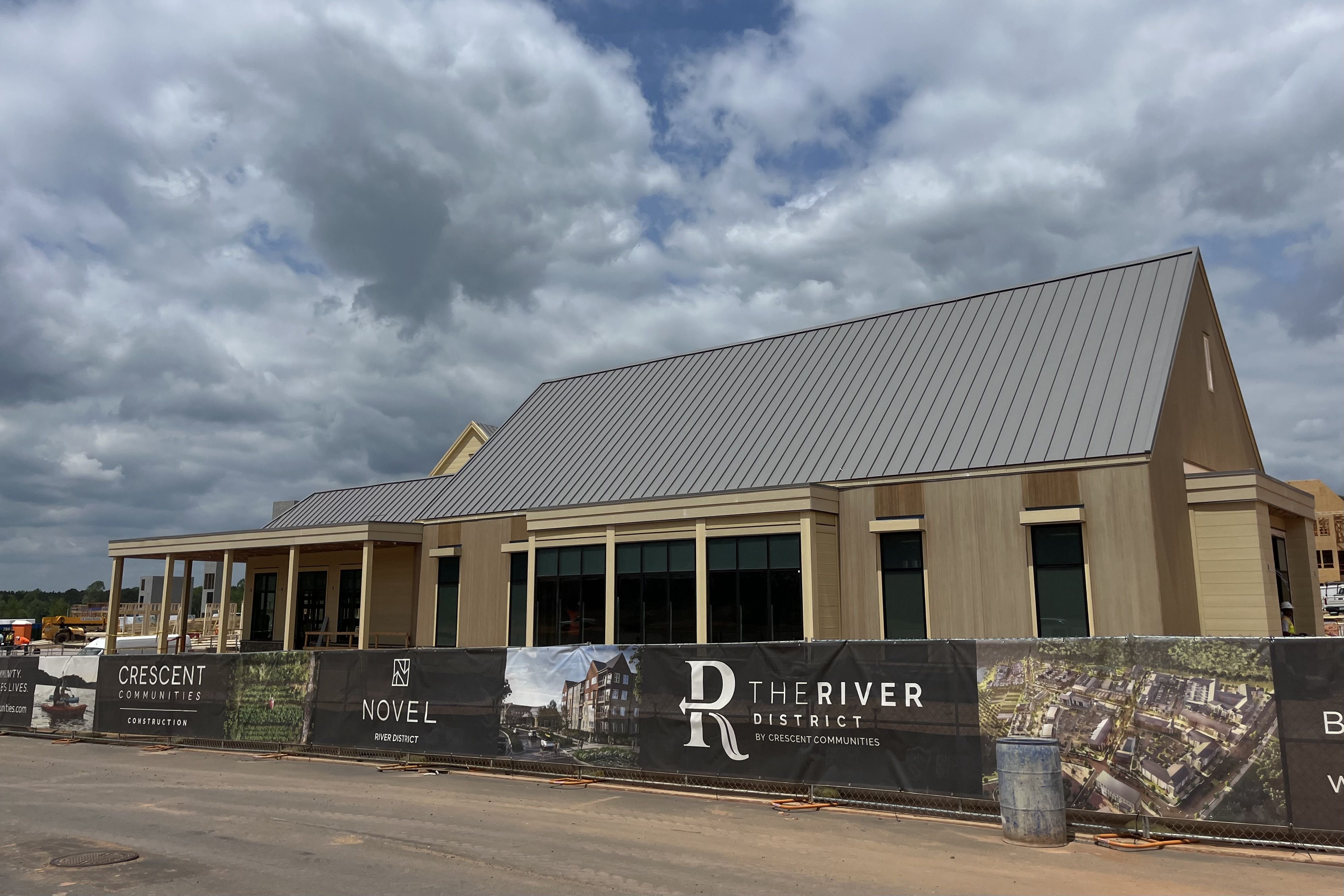 Apartment amenity building under construction