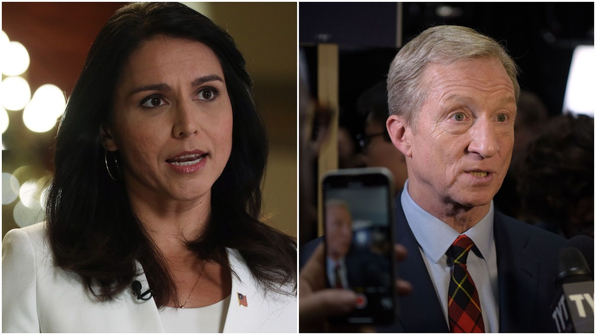 Tulsi Gabbard and Tom Steyer
