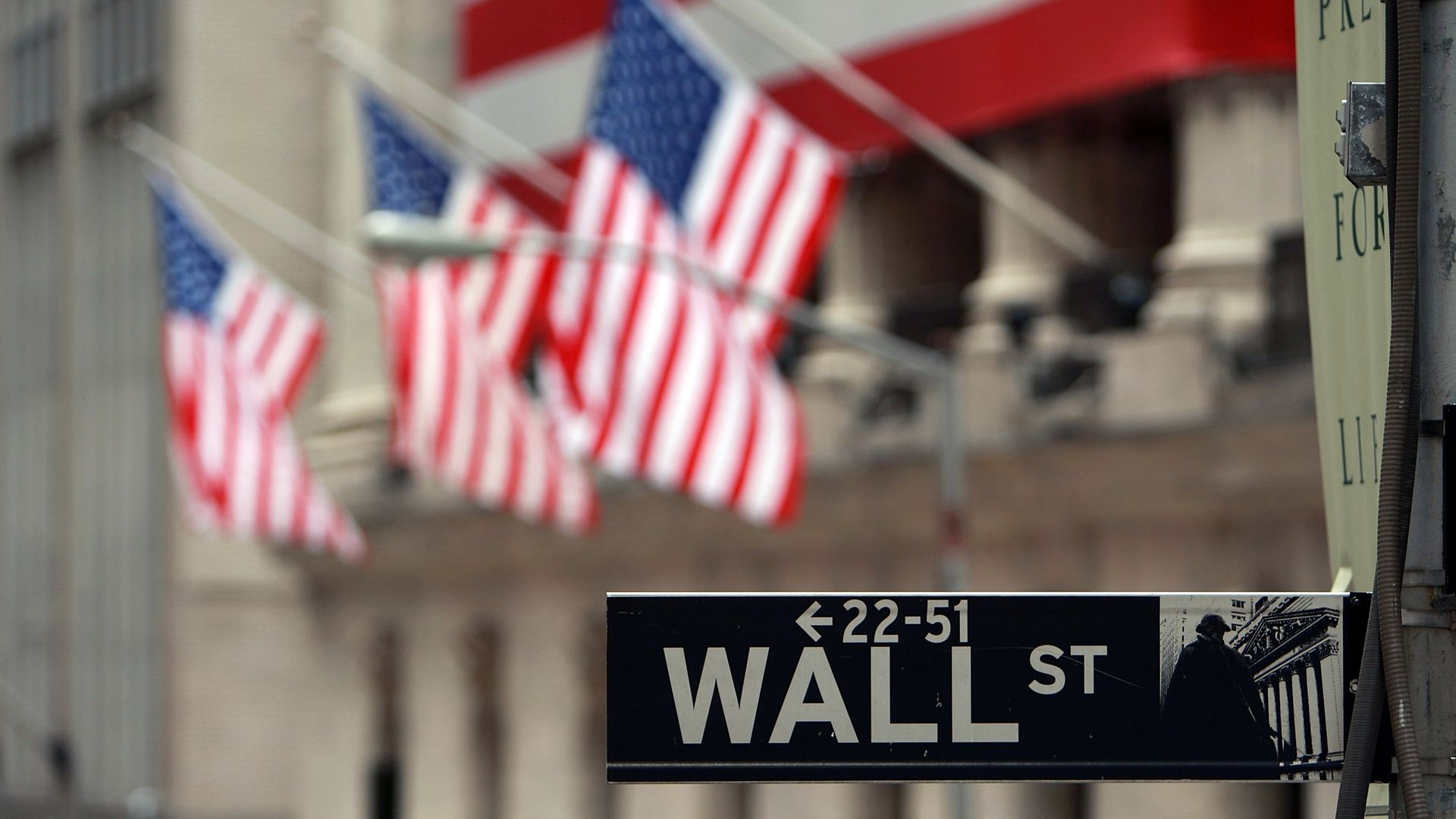 A Wall Street sign.