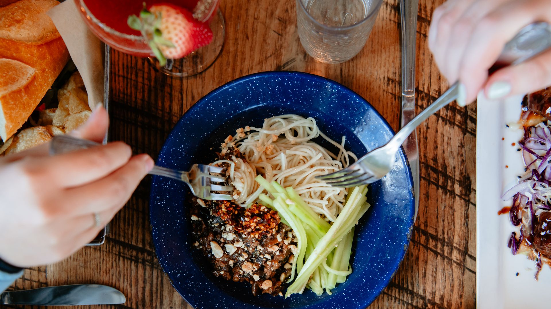 Dan dan noodles from Olive & Finch