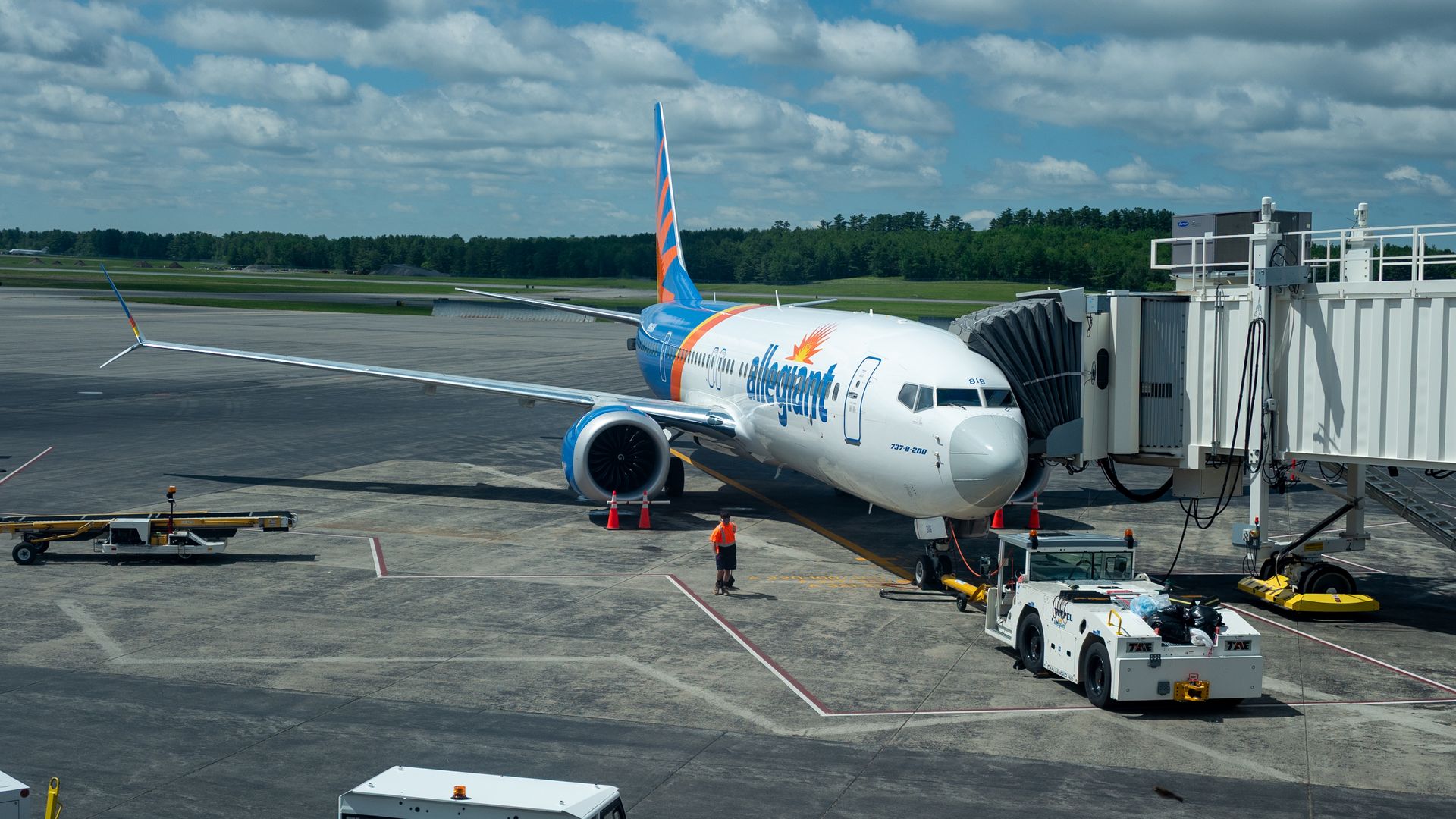 A parked Frontier plane.