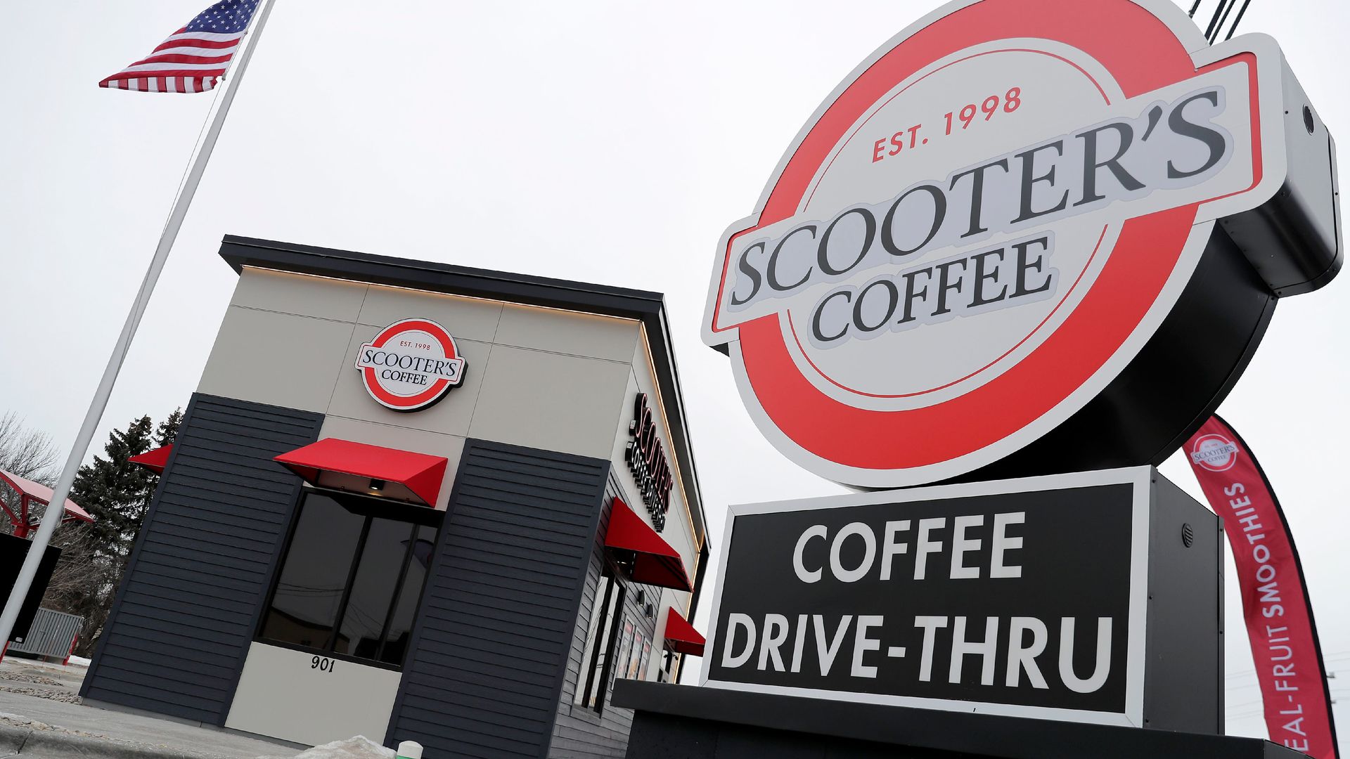 A scooters coffe hut 