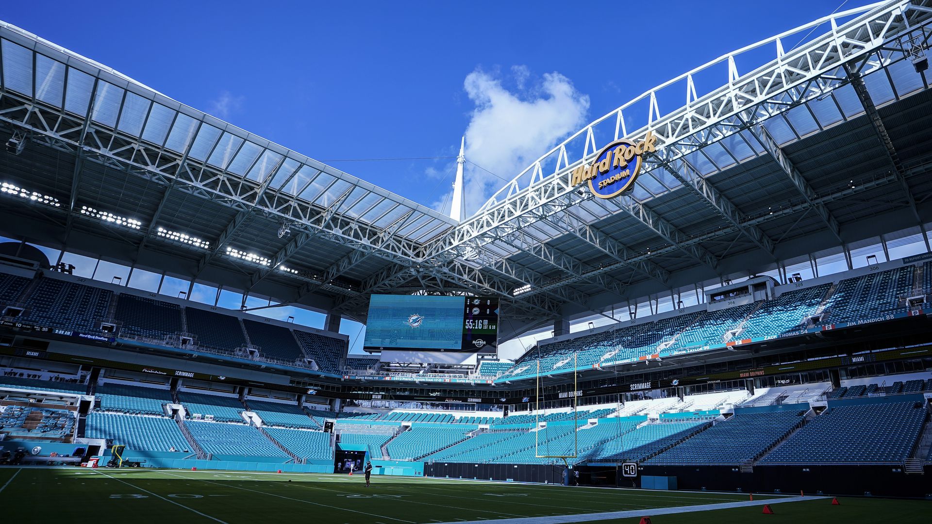 A view of Dolphins stadium on Aug. 29.
