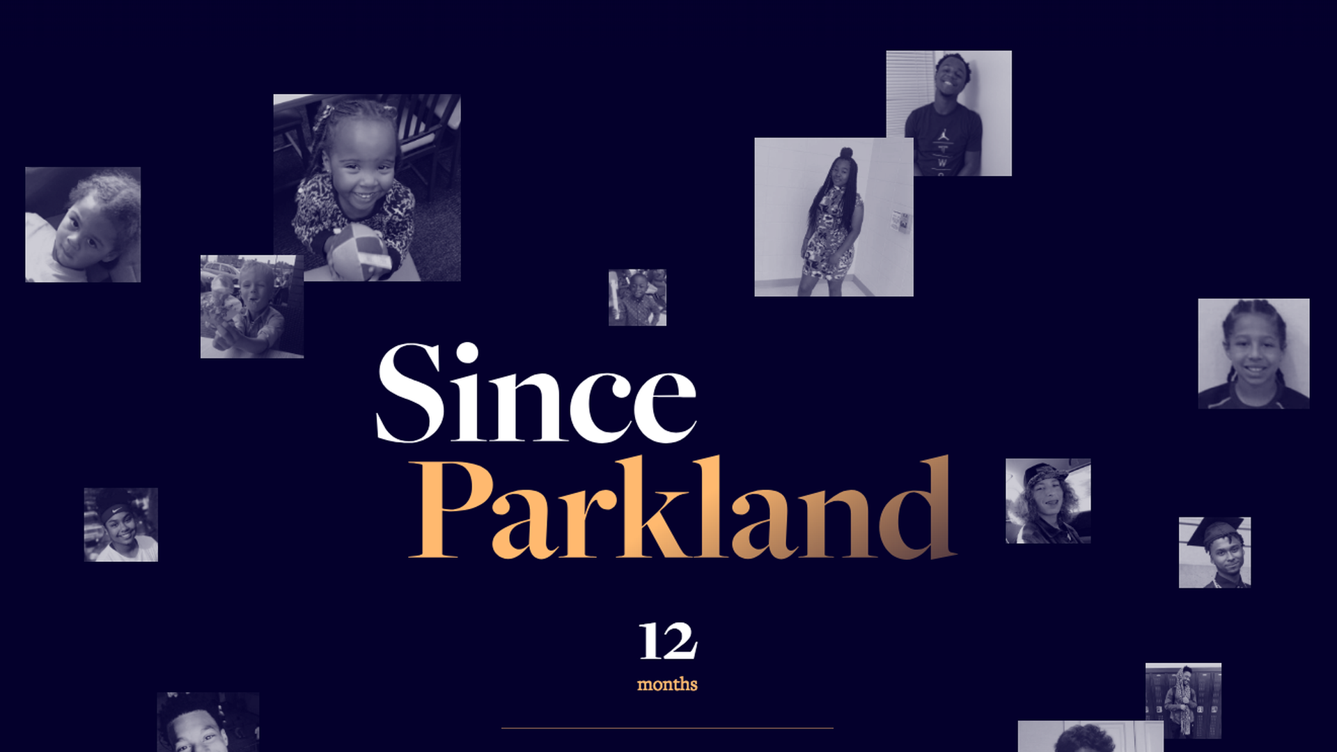 Screenshot of a student journalists' project on gun deaths among youths 18 and under 