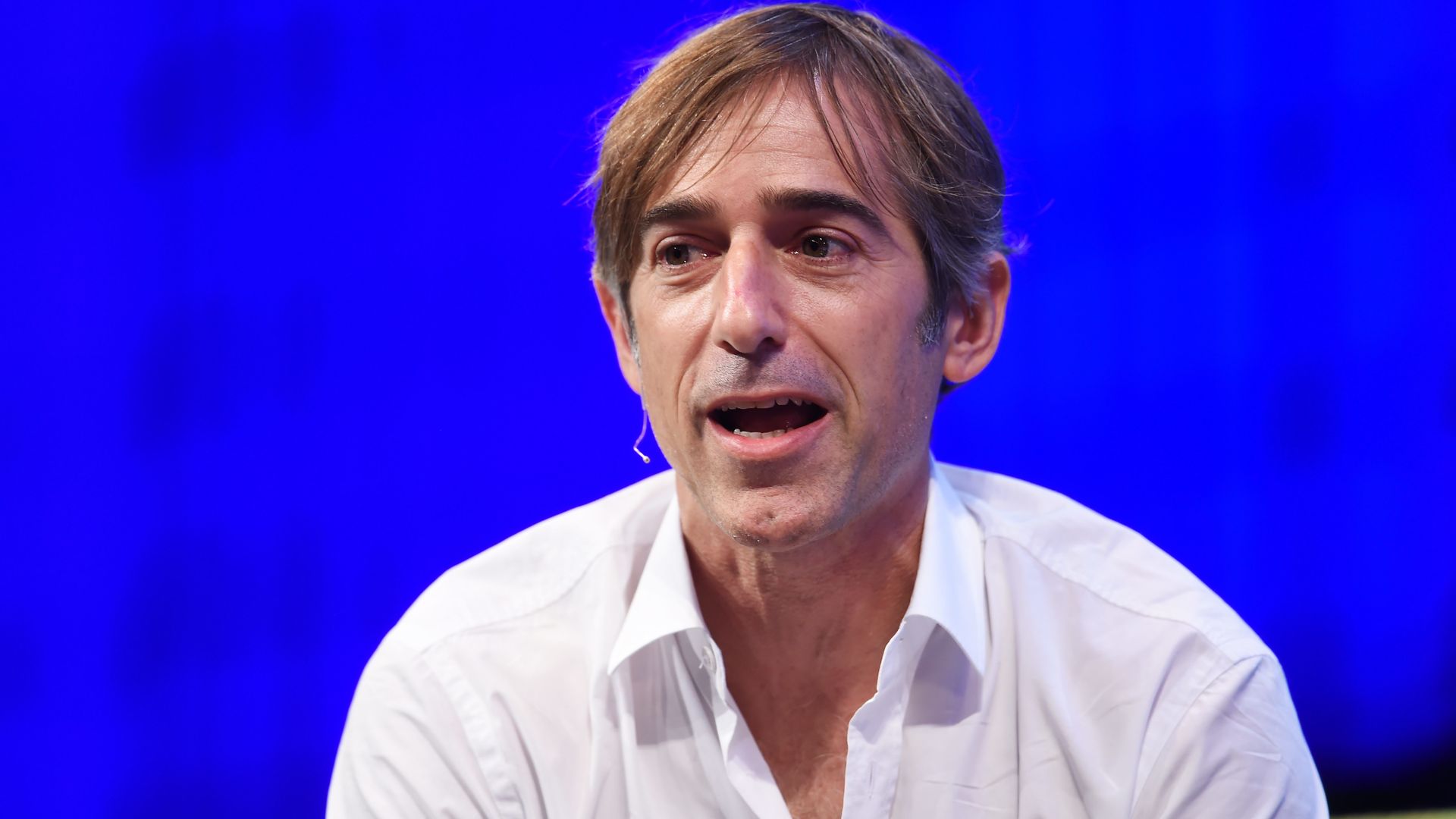 Mark Pincus sitting on stage