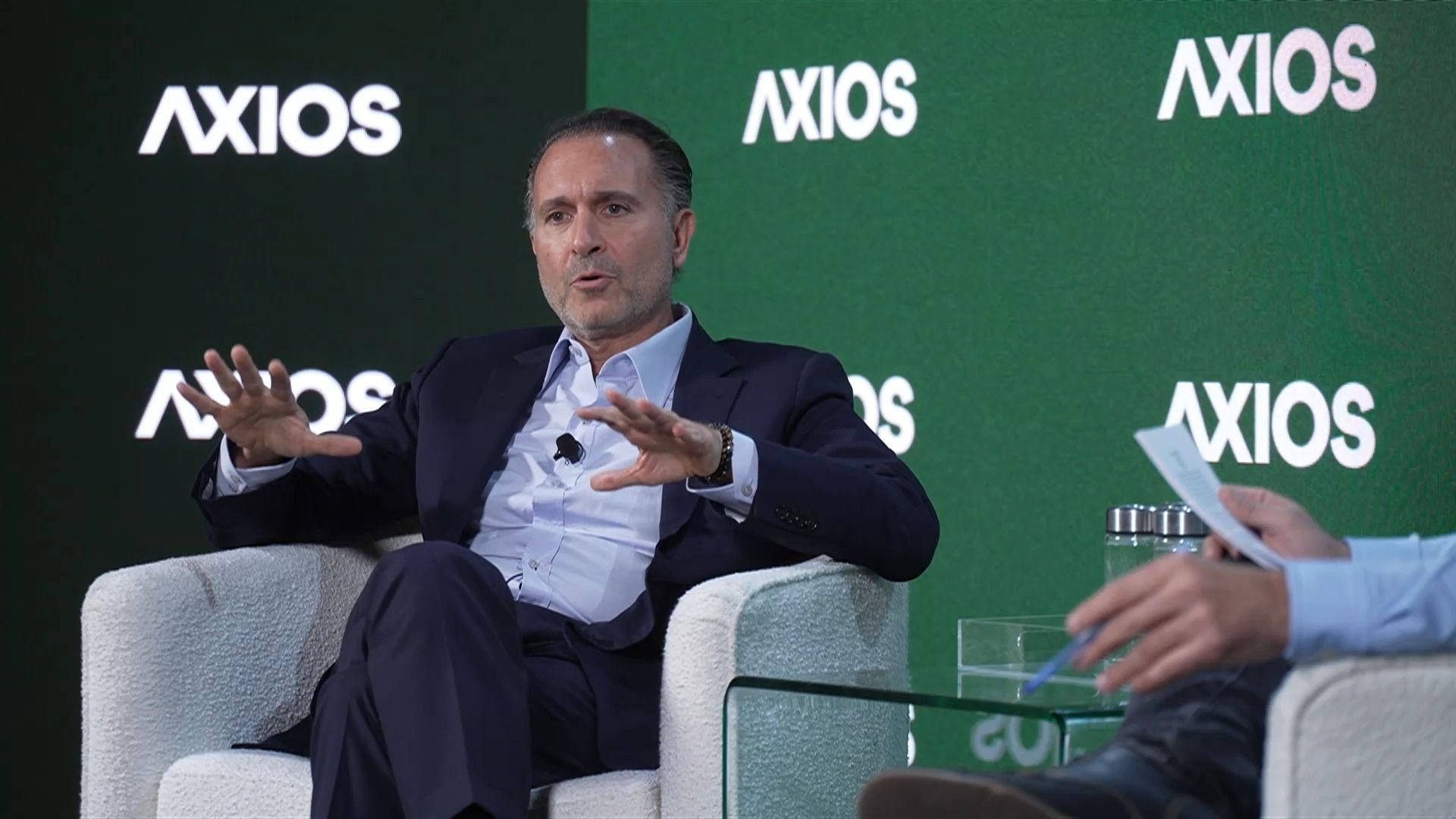 Gerry Cardinale, founder of RedBird Capital Partners, at the Axios BFD Summit. Screenshot: Axios.