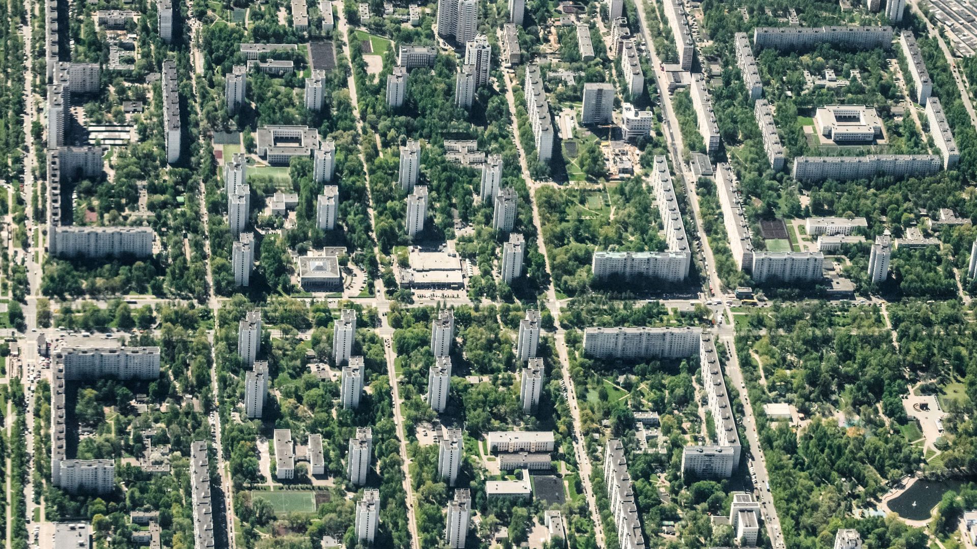 Apartment complexes in Moscow, Russia
