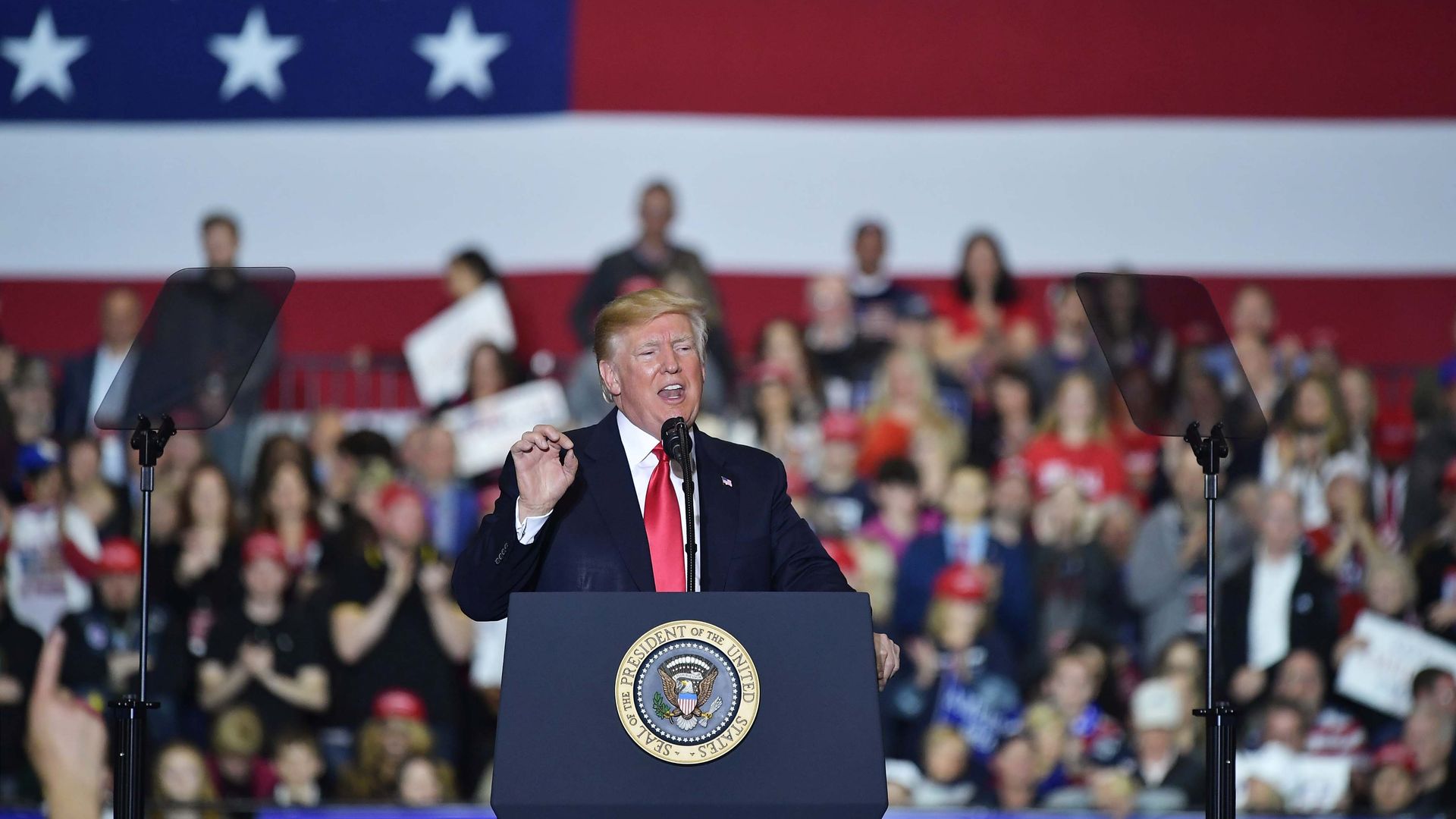 Donald Trump rallies in Michigan
