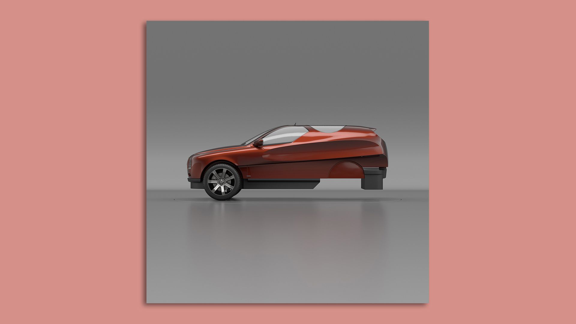 Image of a car model in "Lambent Earth," a coppery brown color, from BASF
