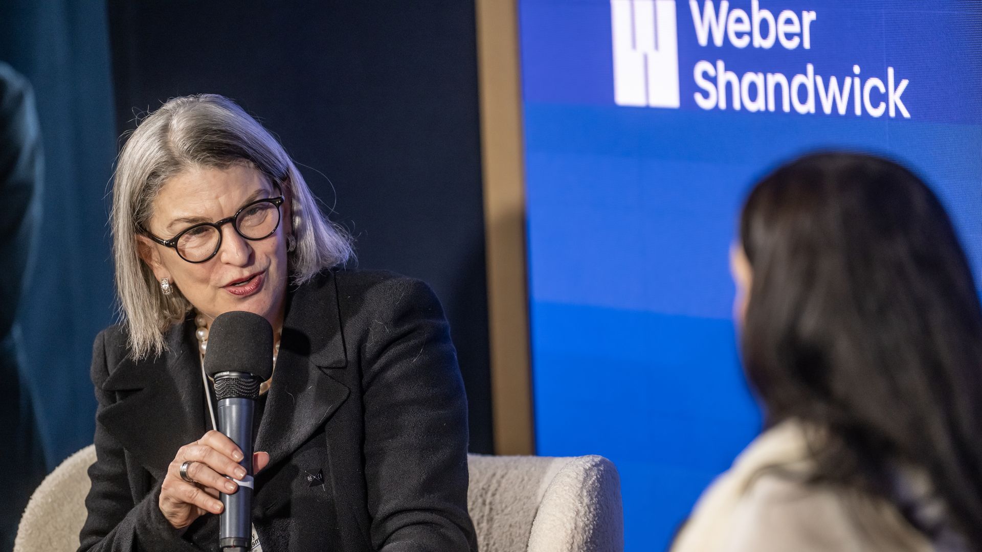 Pfizer chief corporate affairs officer Sally Susman in conversation with Eleanor Hawkins