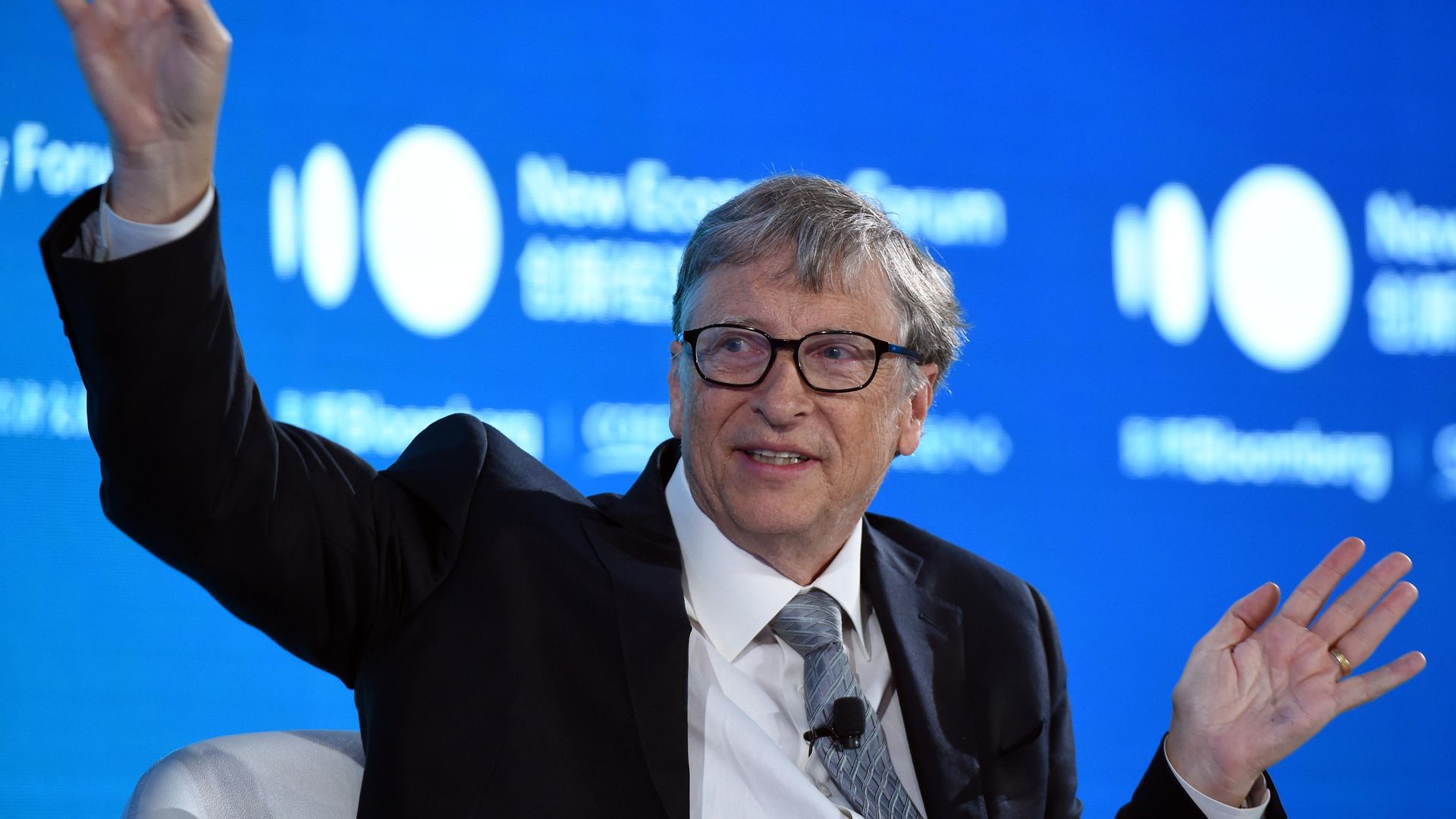 Bill & Melinda Gates Foundation Chairman Bill Gates speaks during 2019 New Economy Forum at China Center for International Economic Exchanges
