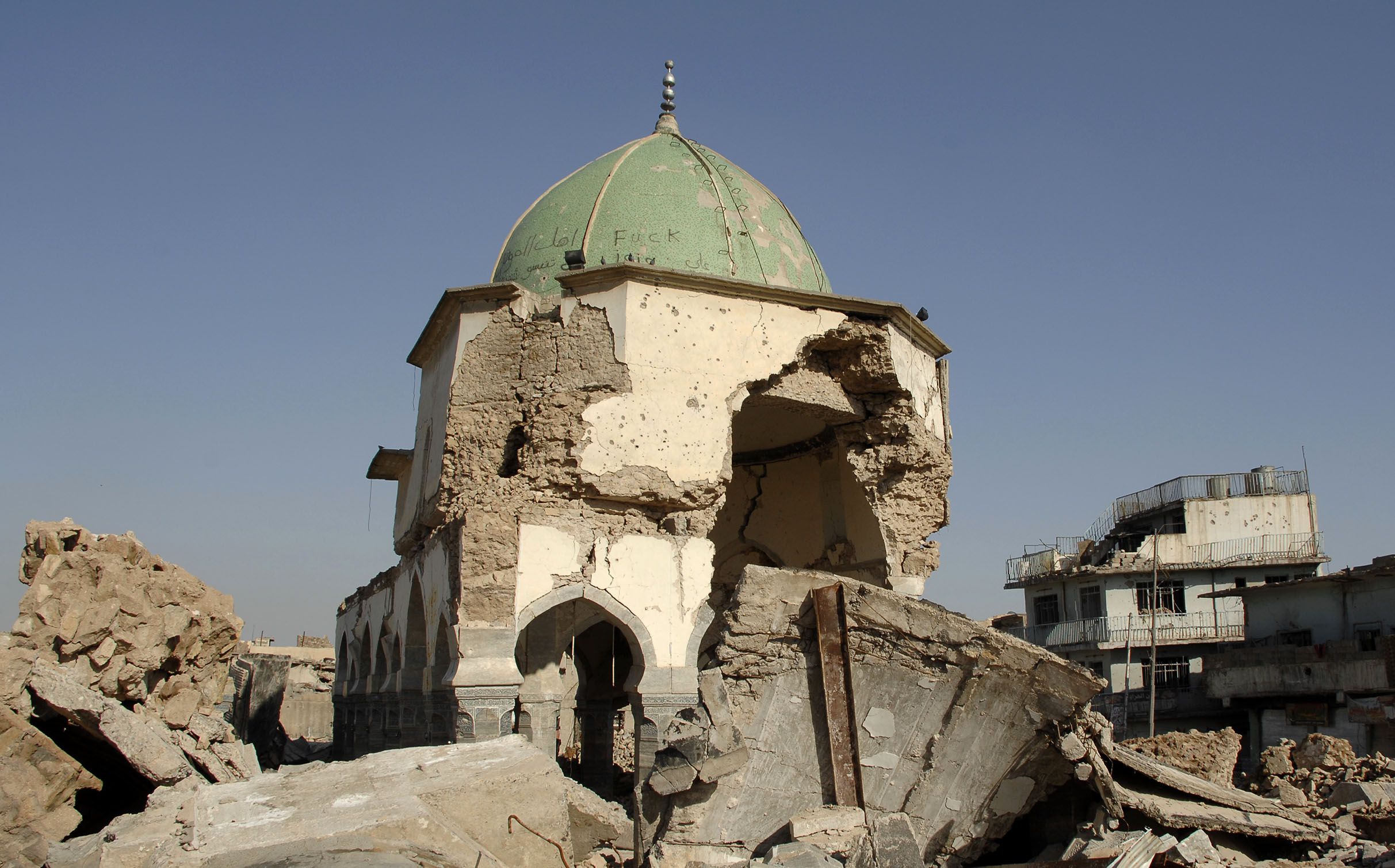 Iraq begins rebuilding iconic Mosul mosque - Axios