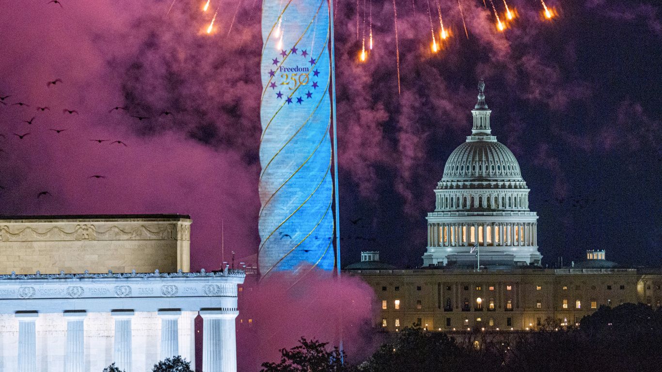 Scoop: Trump's late July 4 speech throws D.C. fireworks timing into flux