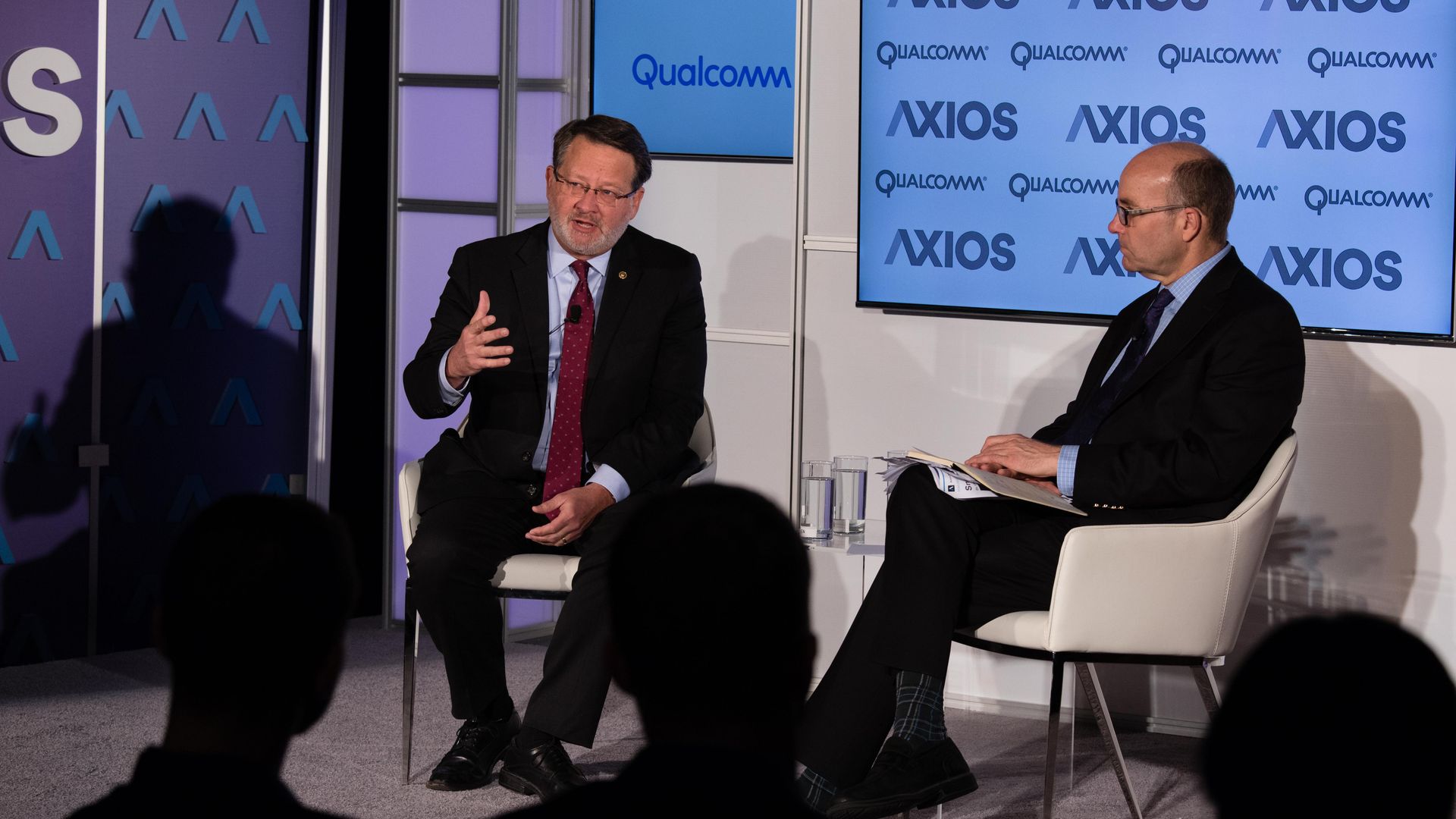 Sen. Gary Peters and Mike Allen.