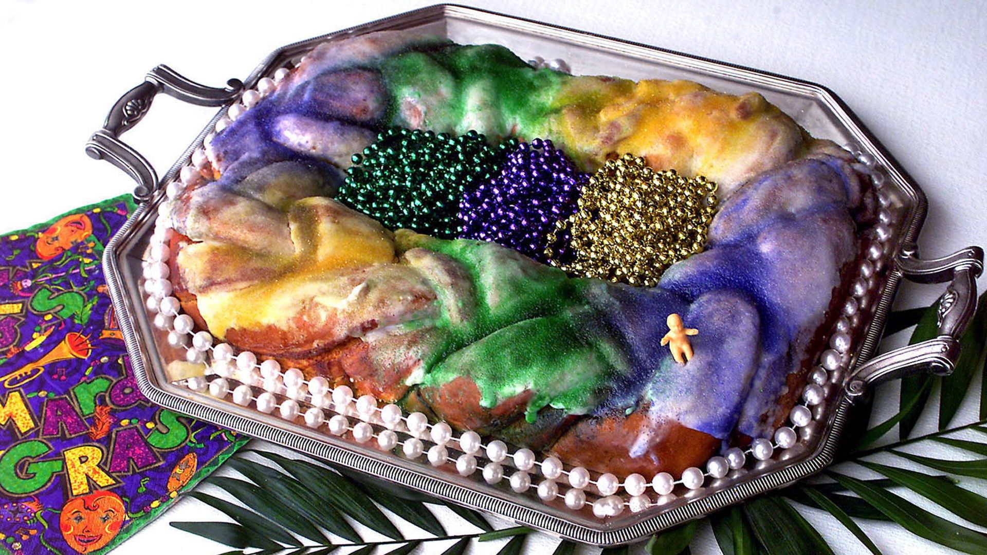A traditional New Orleans king cake. Photo: Charles Curtis/Tribune News Service via Getty Images