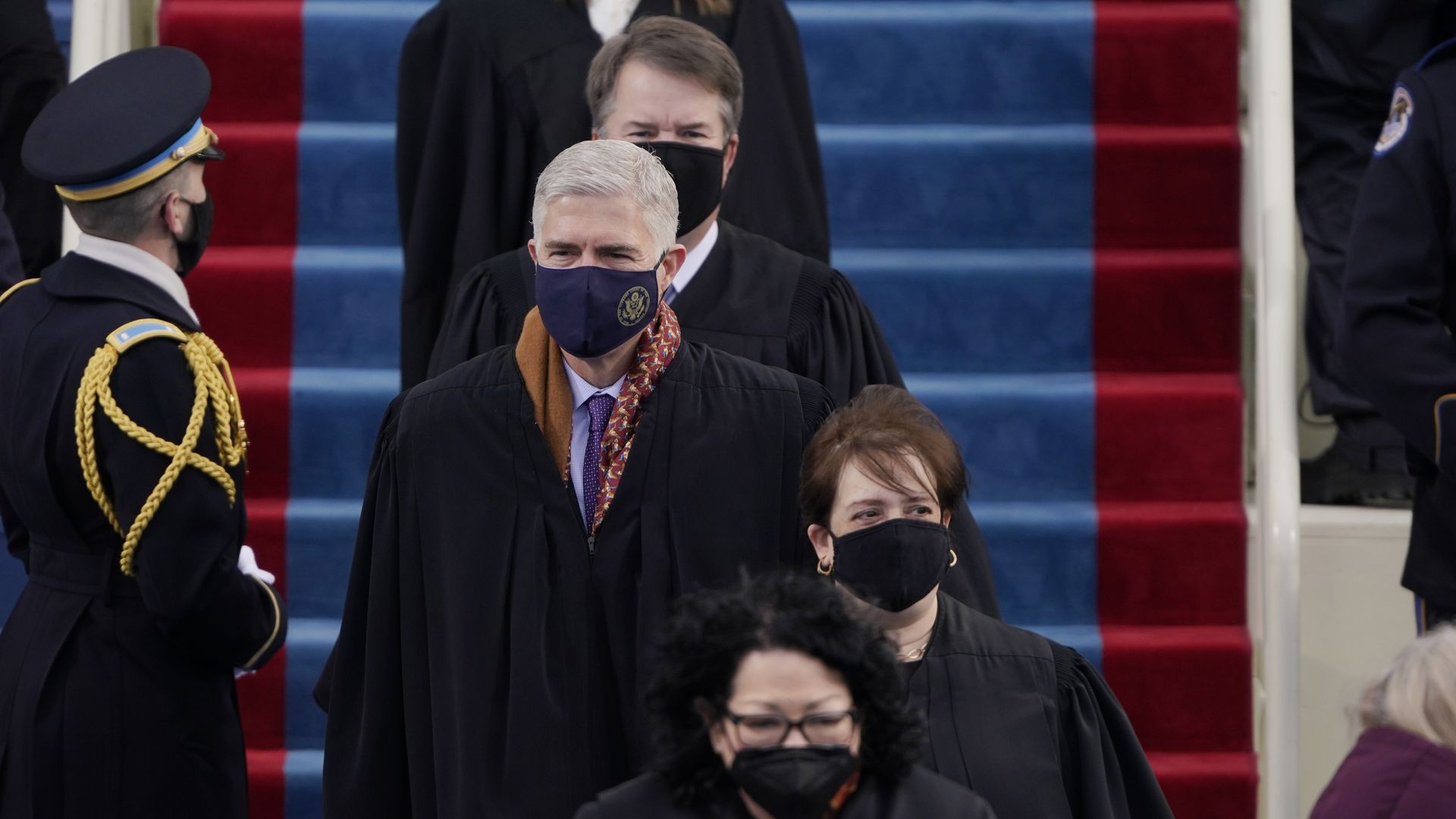 Supreme Court Justices at Biden's inauguration in January 2021.