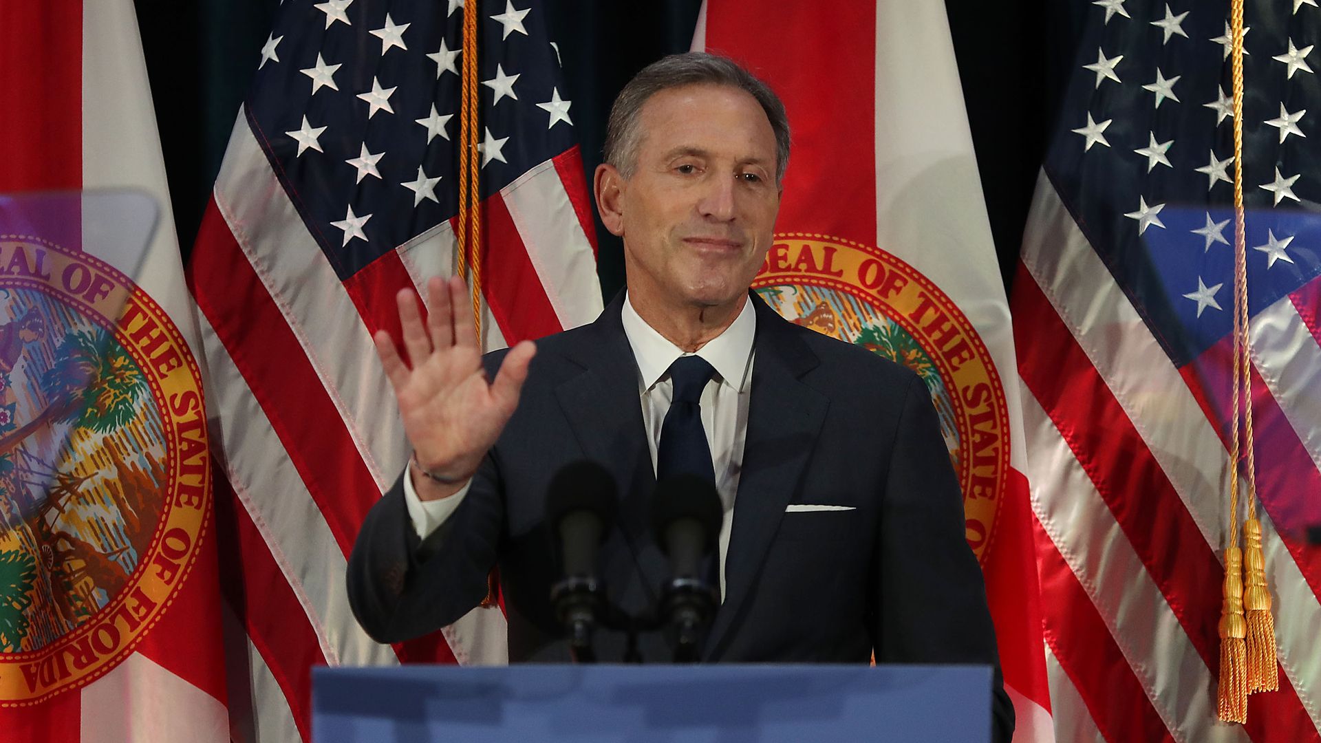 Former Starbucks CEO Howard Schultz speaks at Miami Dade College in March